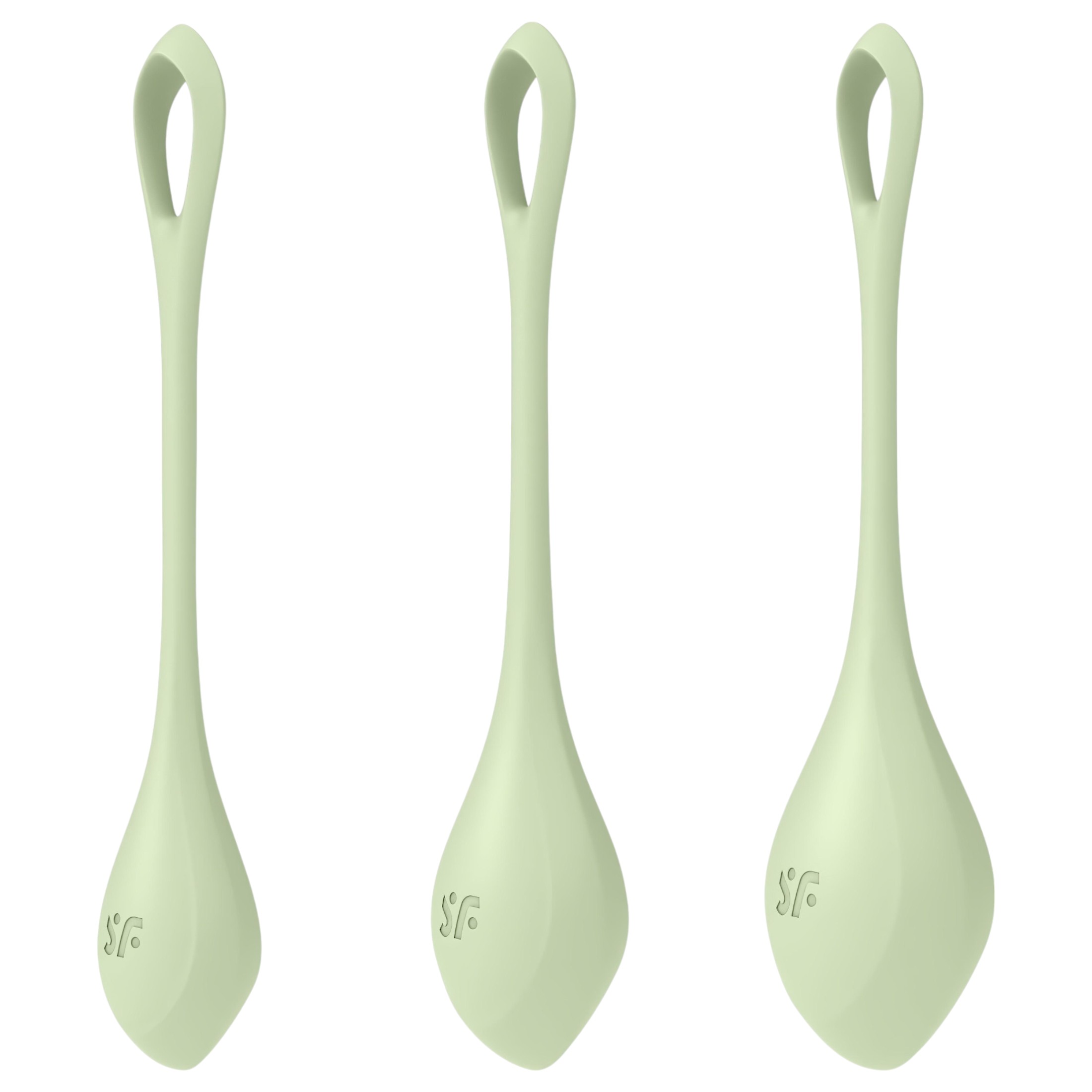 Satisfyer Yoni Power 2 – gésagolyó szett – zöld (3 részes)