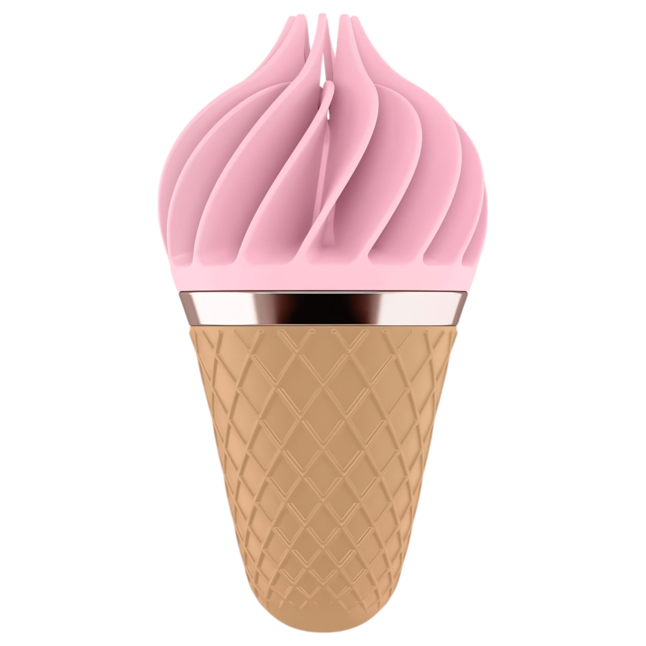 Satisfyer Sweet Treat – akkus, forgó csikló vibrátor (pink-barna)