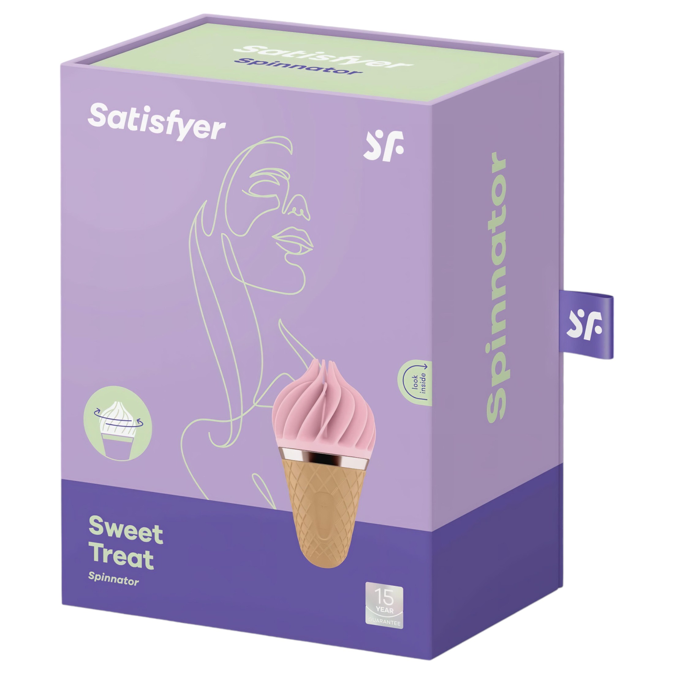 Satisfyer Sweet Treat – akkus, forgó csikló vibrátor (pink-barna)