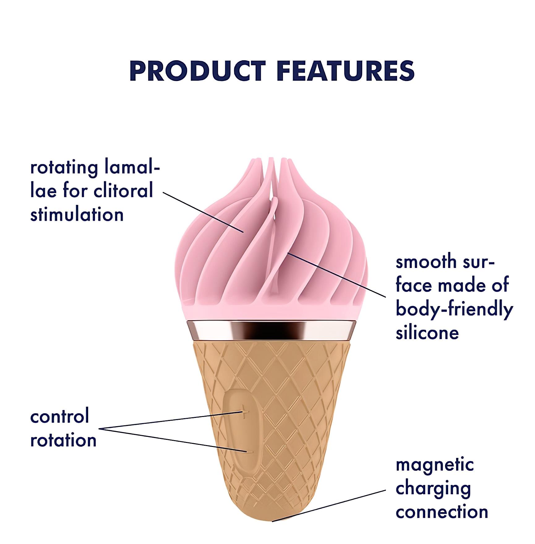 Satisfyer Sweet Treat – akkus, forgó csikló vibrátor (pink-barna)