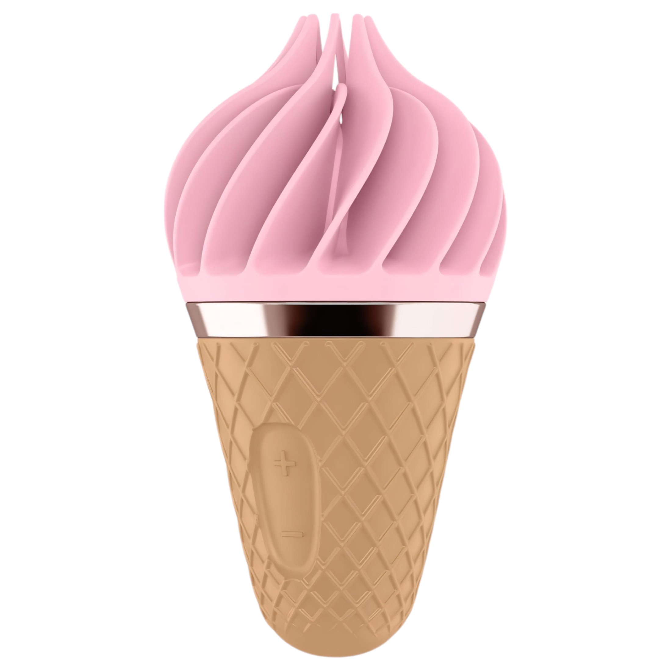 Satisfyer Sweet Treat – akkus, forgó csikló vibrátor (pink-barna)