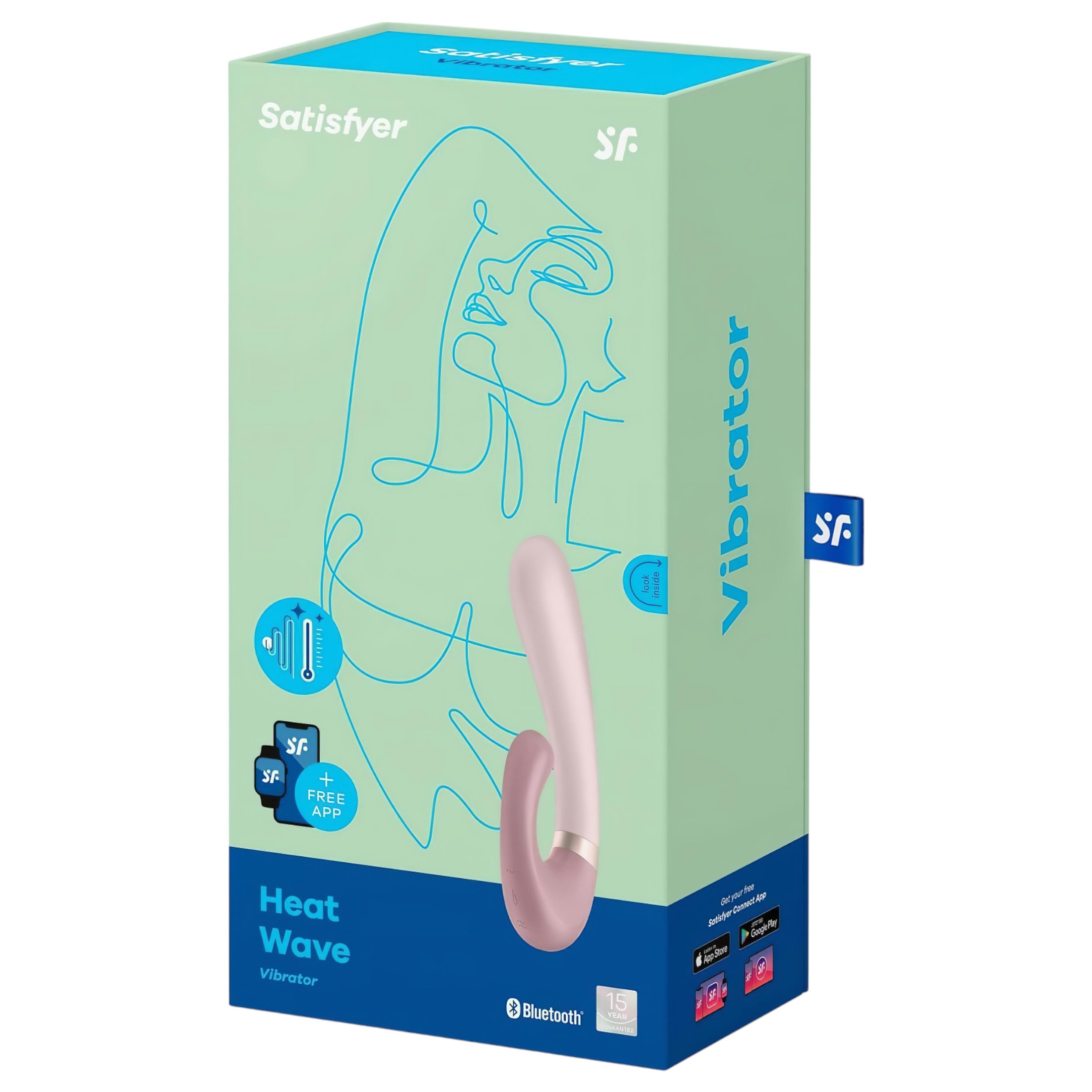 Satisfyer Heat Wave – okos, melegítő, karos vibrátor (bézs)