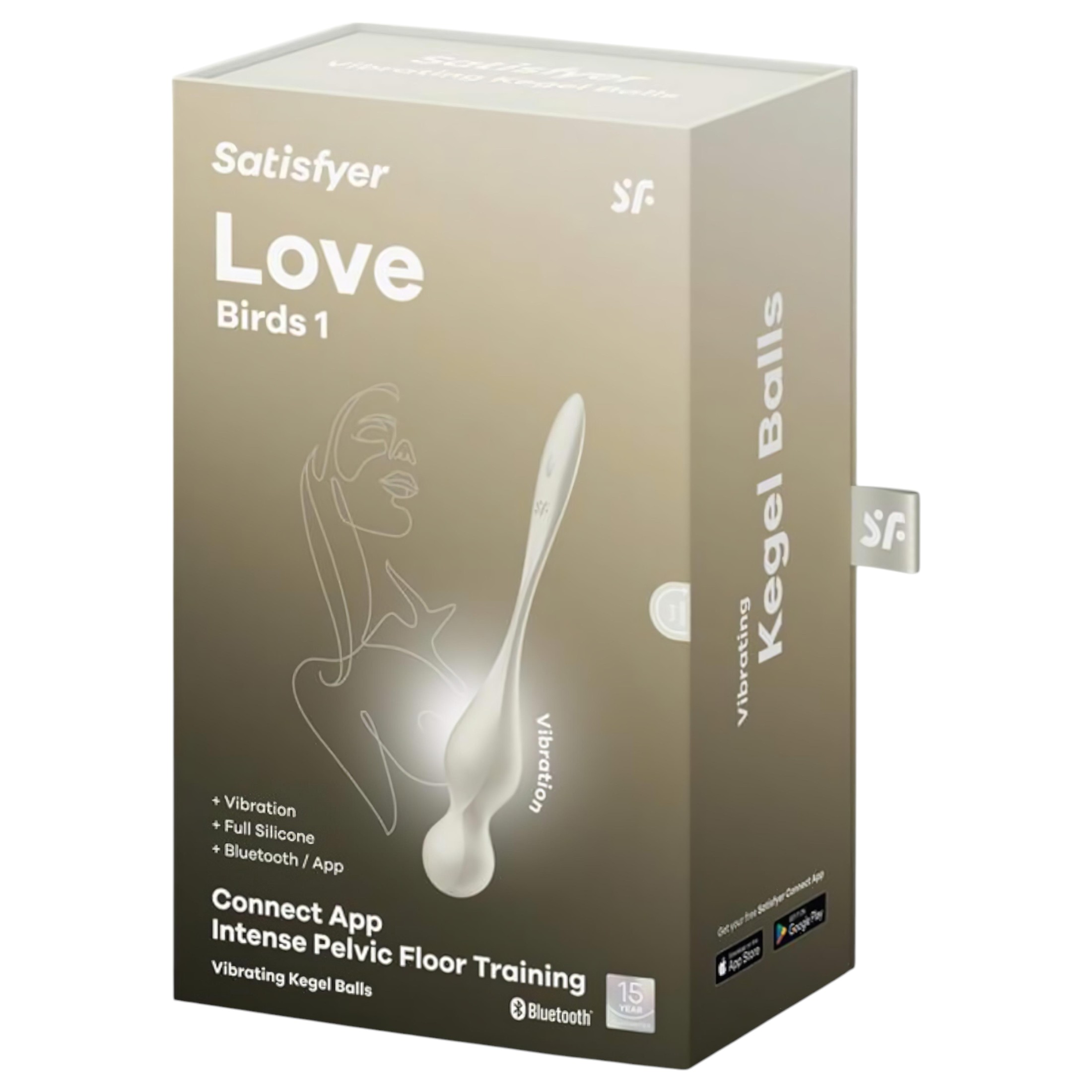 Satisfyer Love Birds 1 – okos, vibrációs gésagolyó (fehér)