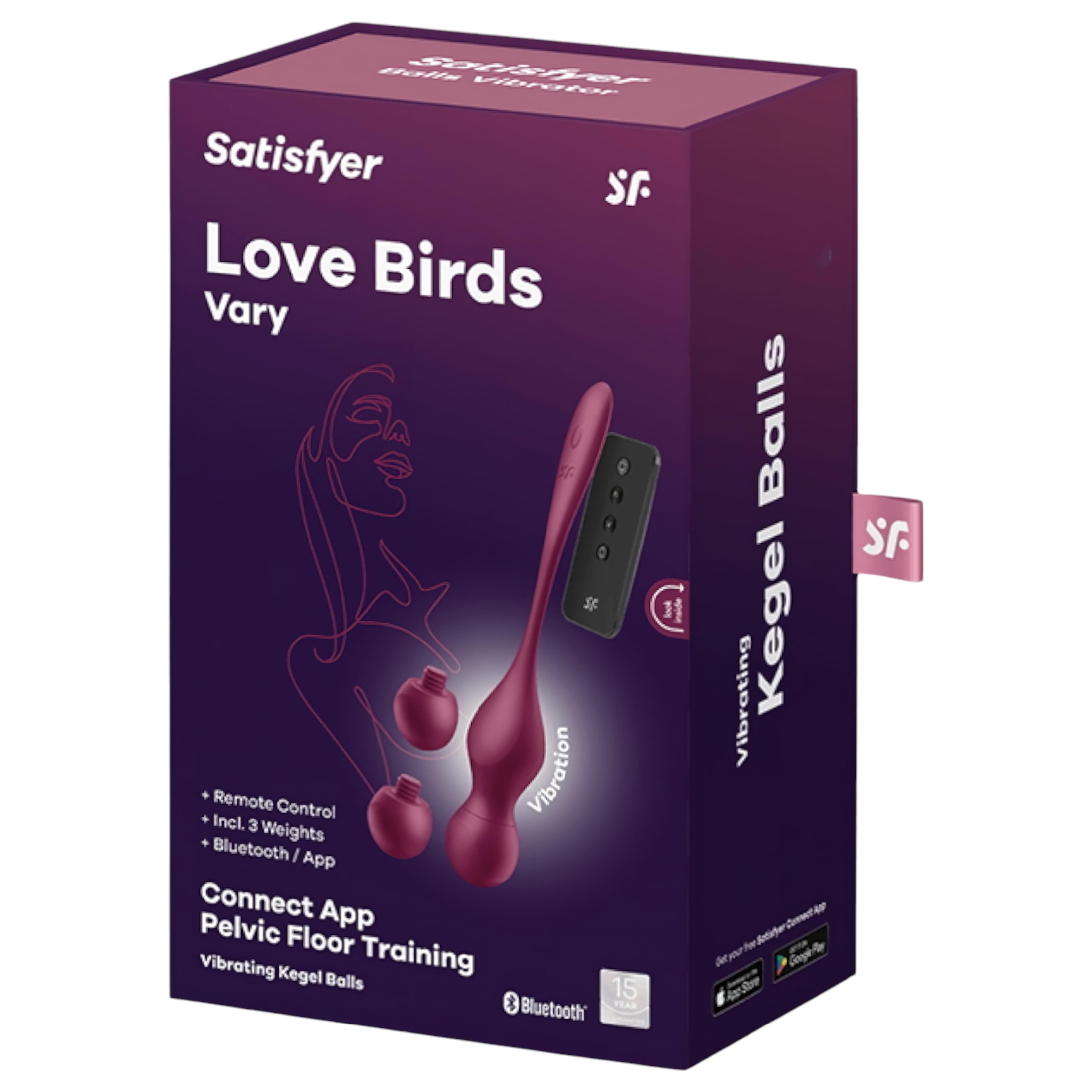 Satisfyer Love Birds Vary – okos, variálható gésagolyó (piros)