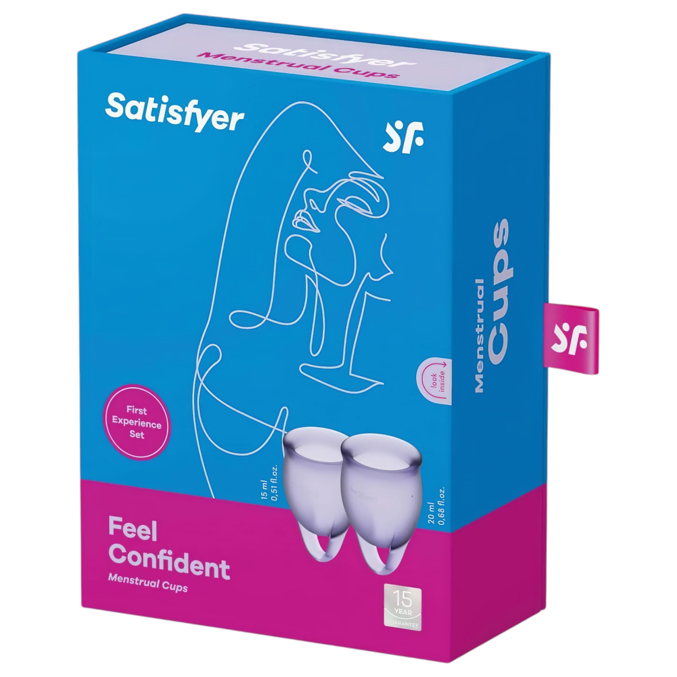 Satisfyer Feel Confident – menstruációs kehely szett (lila)
