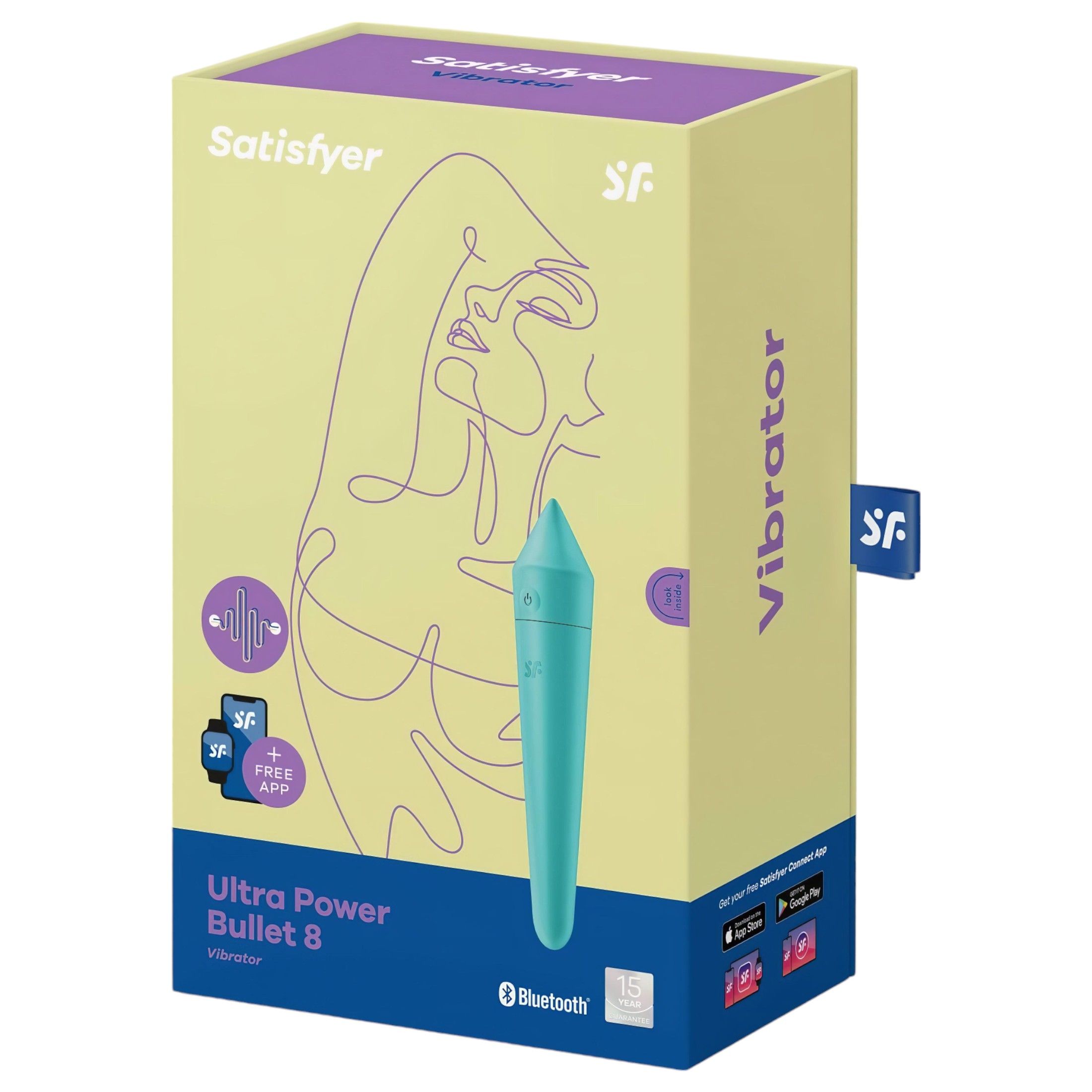 Satisfyer Ultra Power Bullet 8 – okos vízálló vibrátor (zöld)