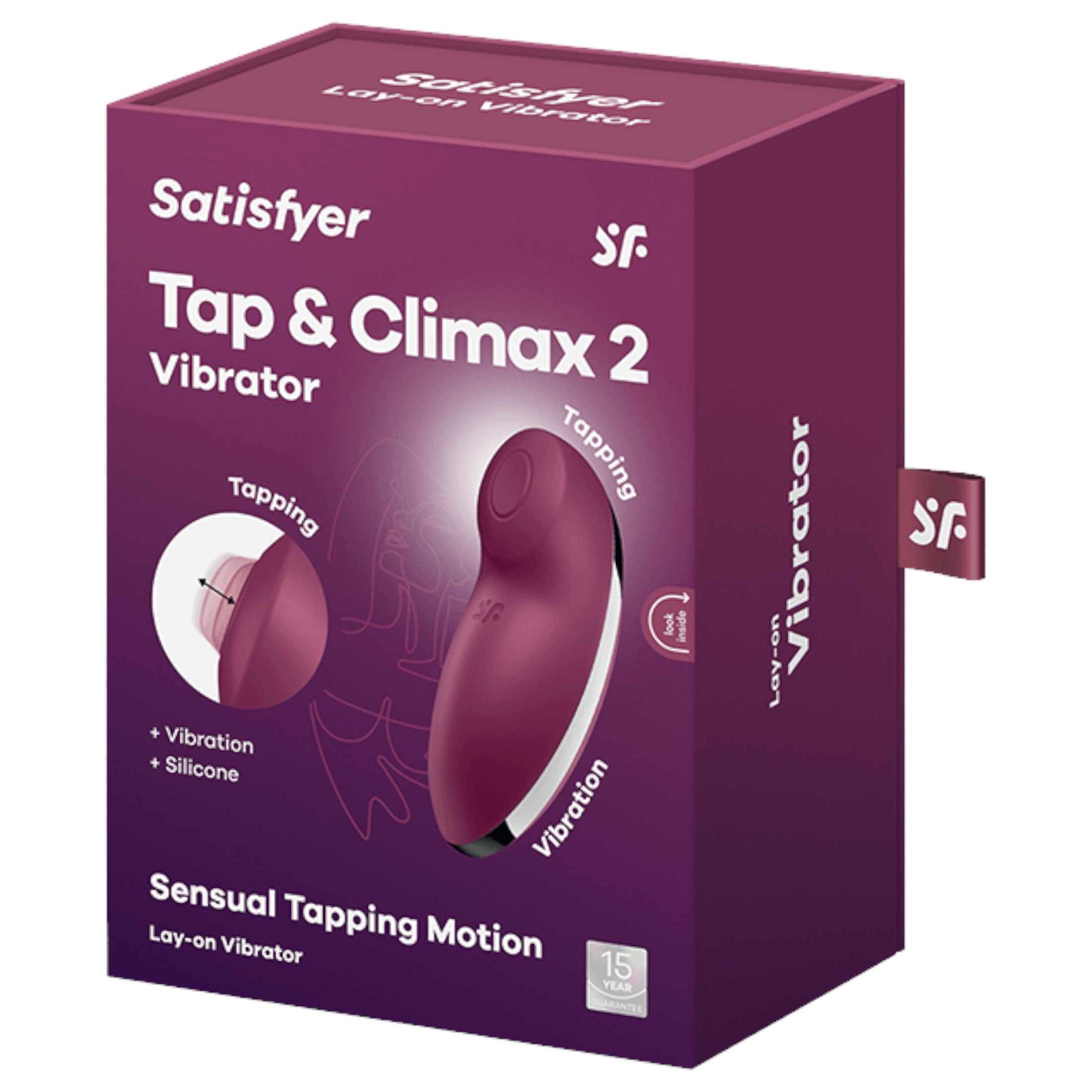 Satisfyer Tap & Climax 2 – 2in1 csiklóizgató és vibrátor (piros)