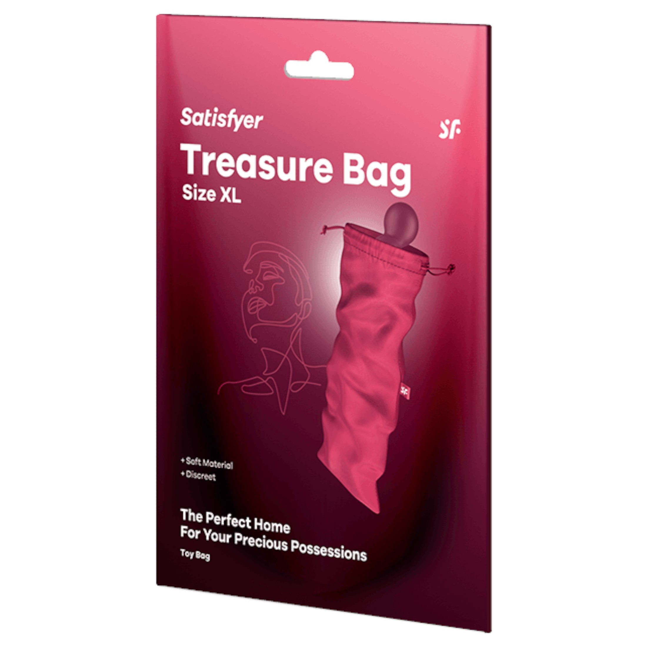 Satisfyer Treasure Bag XL – diszkrét tároló táska – extra nagy (pink)