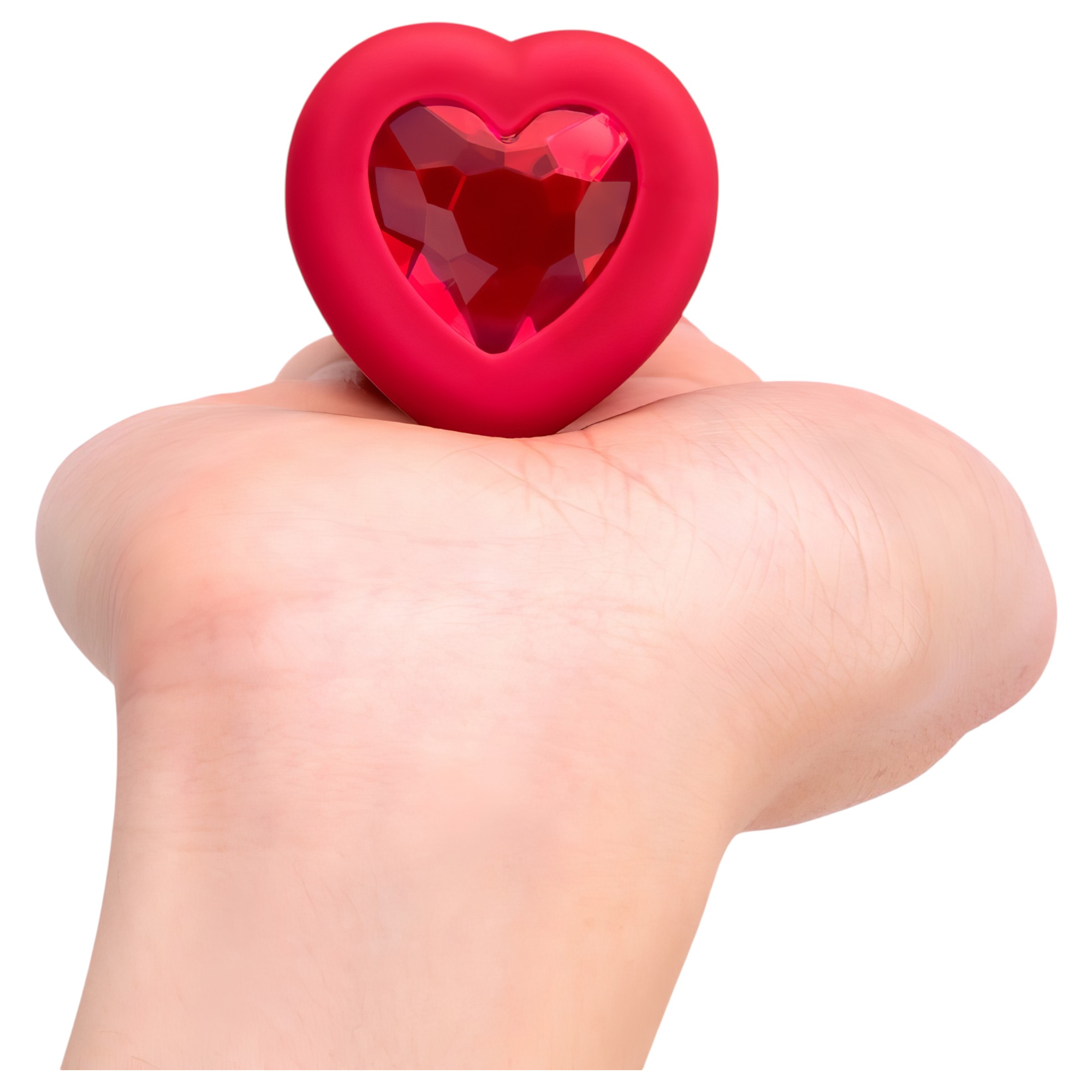 b-vibe heart – akkus, rádiós anál vibrátor (piros)