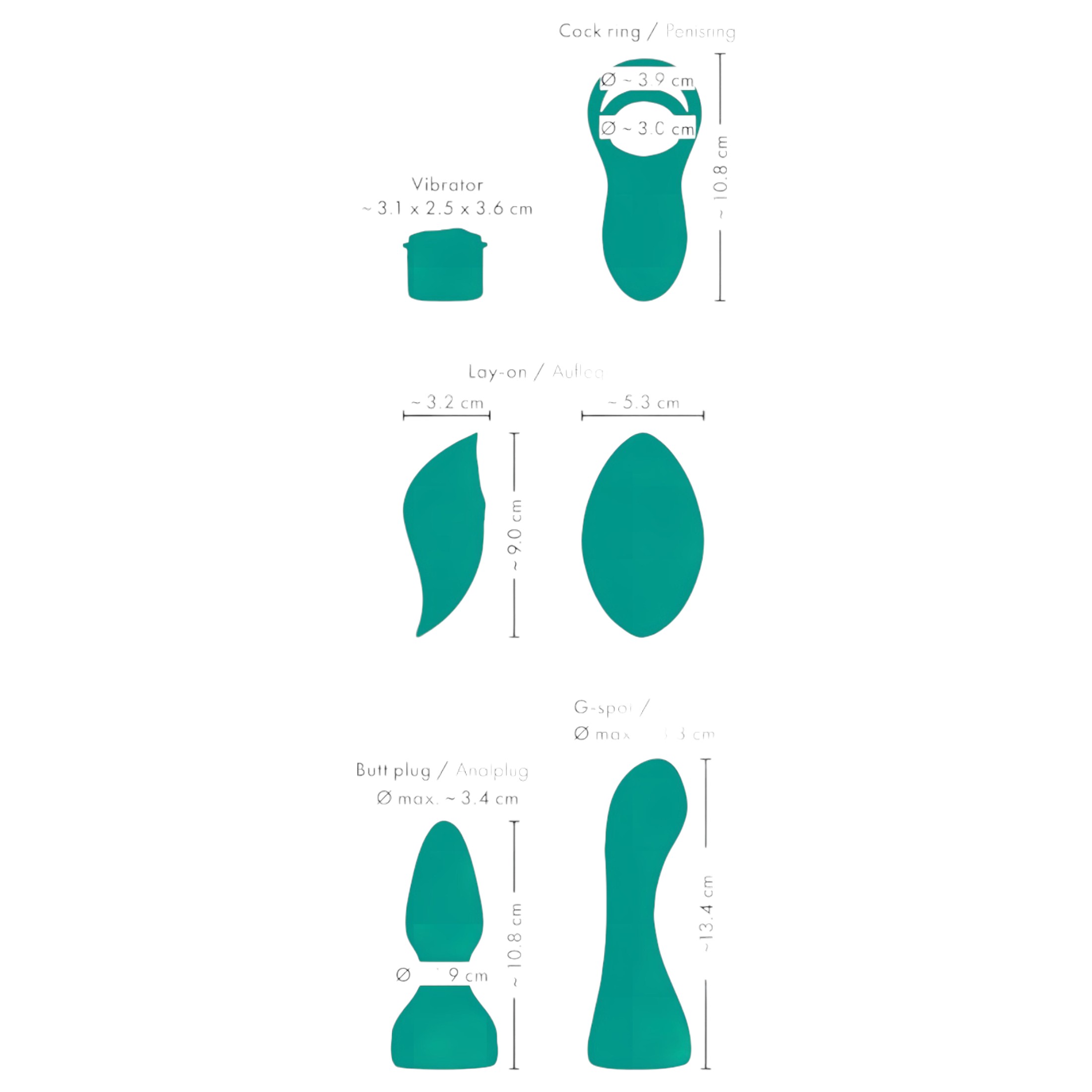 Couples Choice – 4in1 variálható távirányítós vibrátor (türkiz)