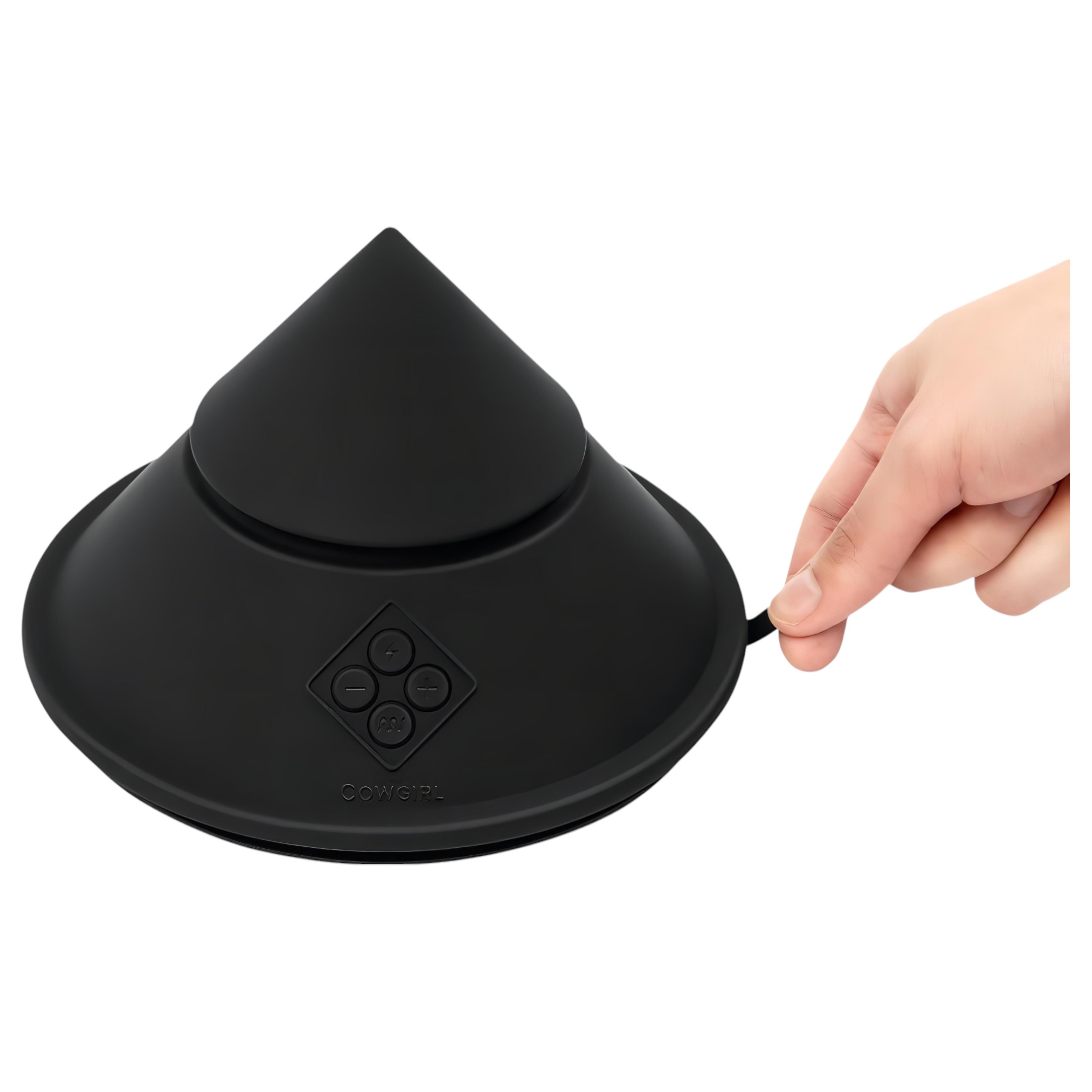 The Cowgirl Cone – okos szexgép különböző feltétekkel (fekete)