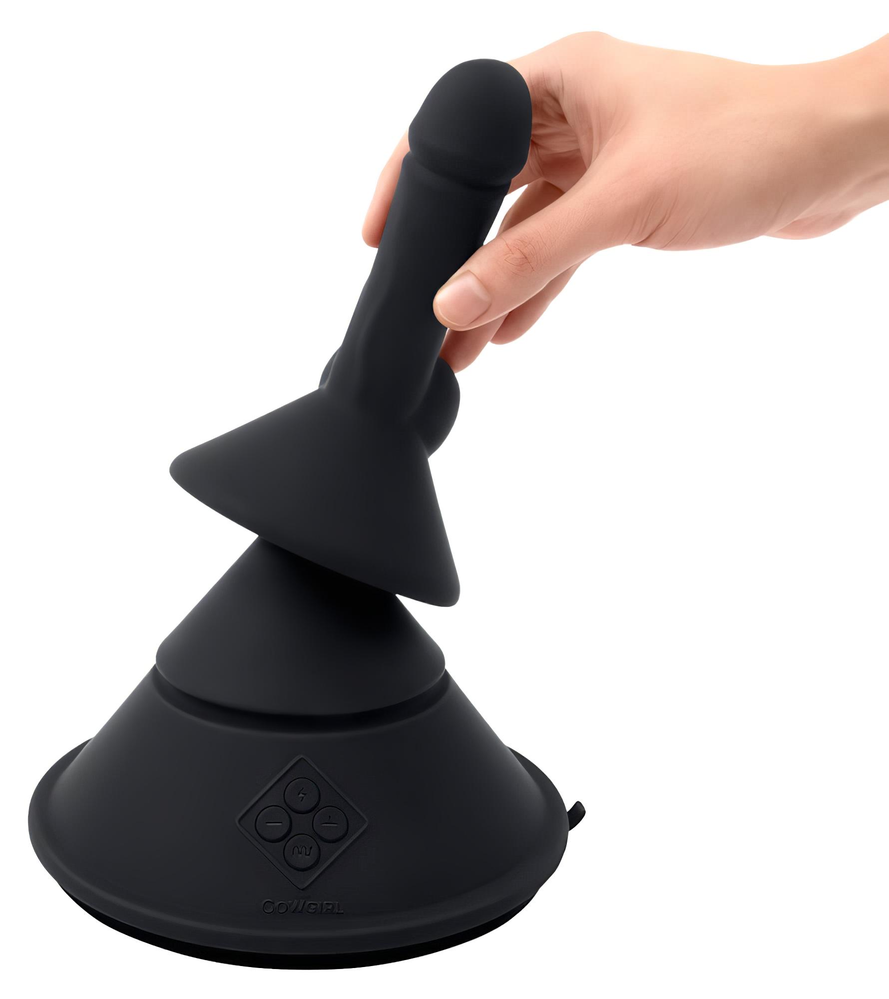 The Cowgirl Cone – okos szexgép különböző feltétekkel (fekete)