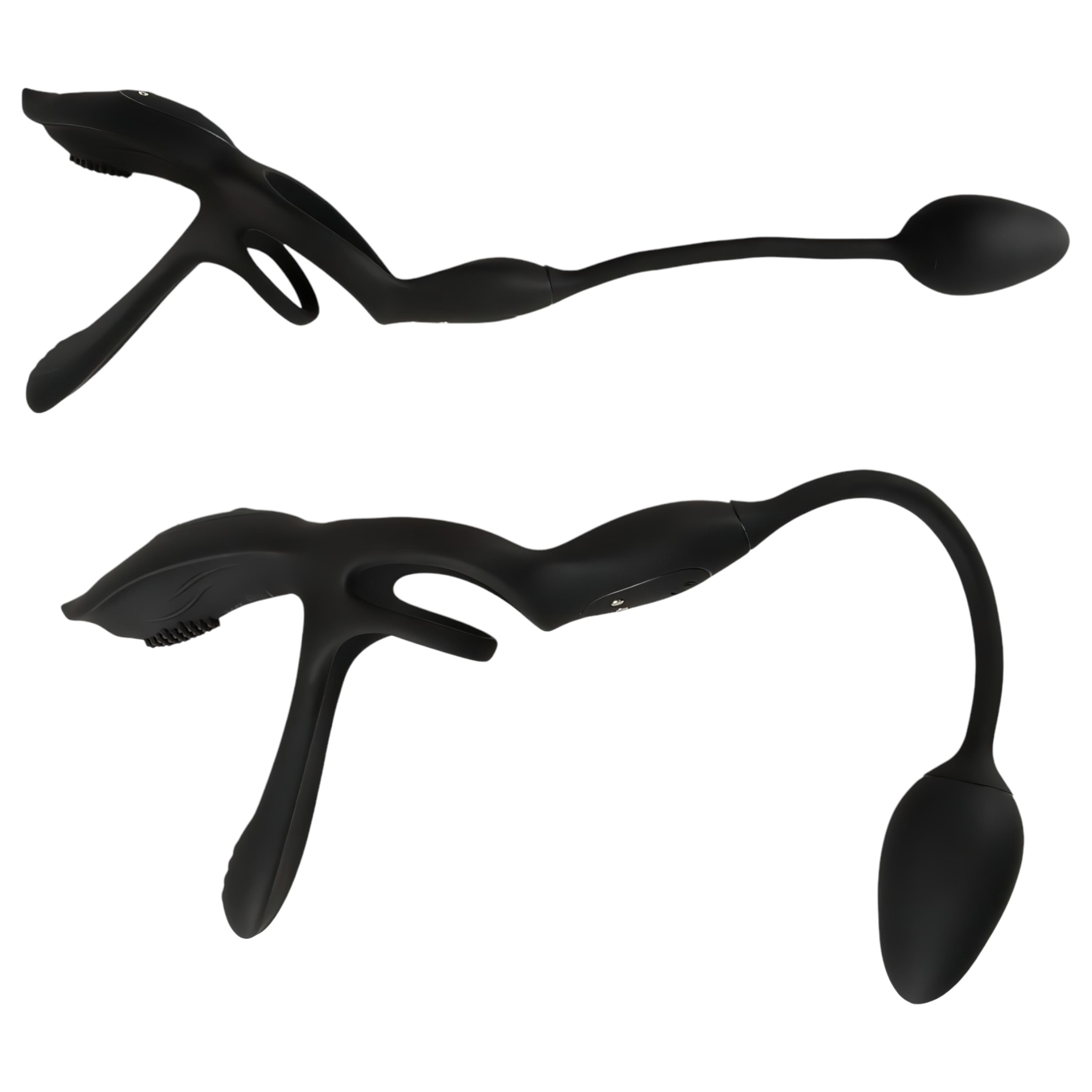 Couples Choice – multifunkciós vibrációs péniszgyűrű (fekete)