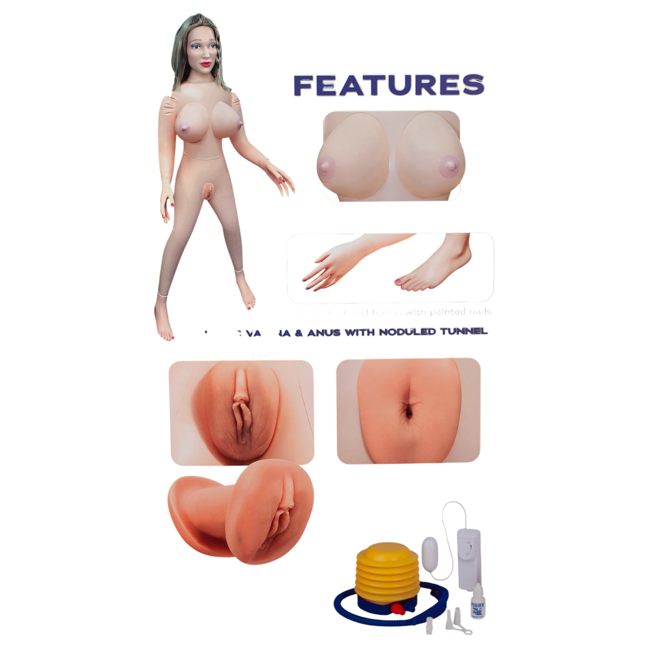 Excellent Power Amanda – életnagyságú vibrációs guminő