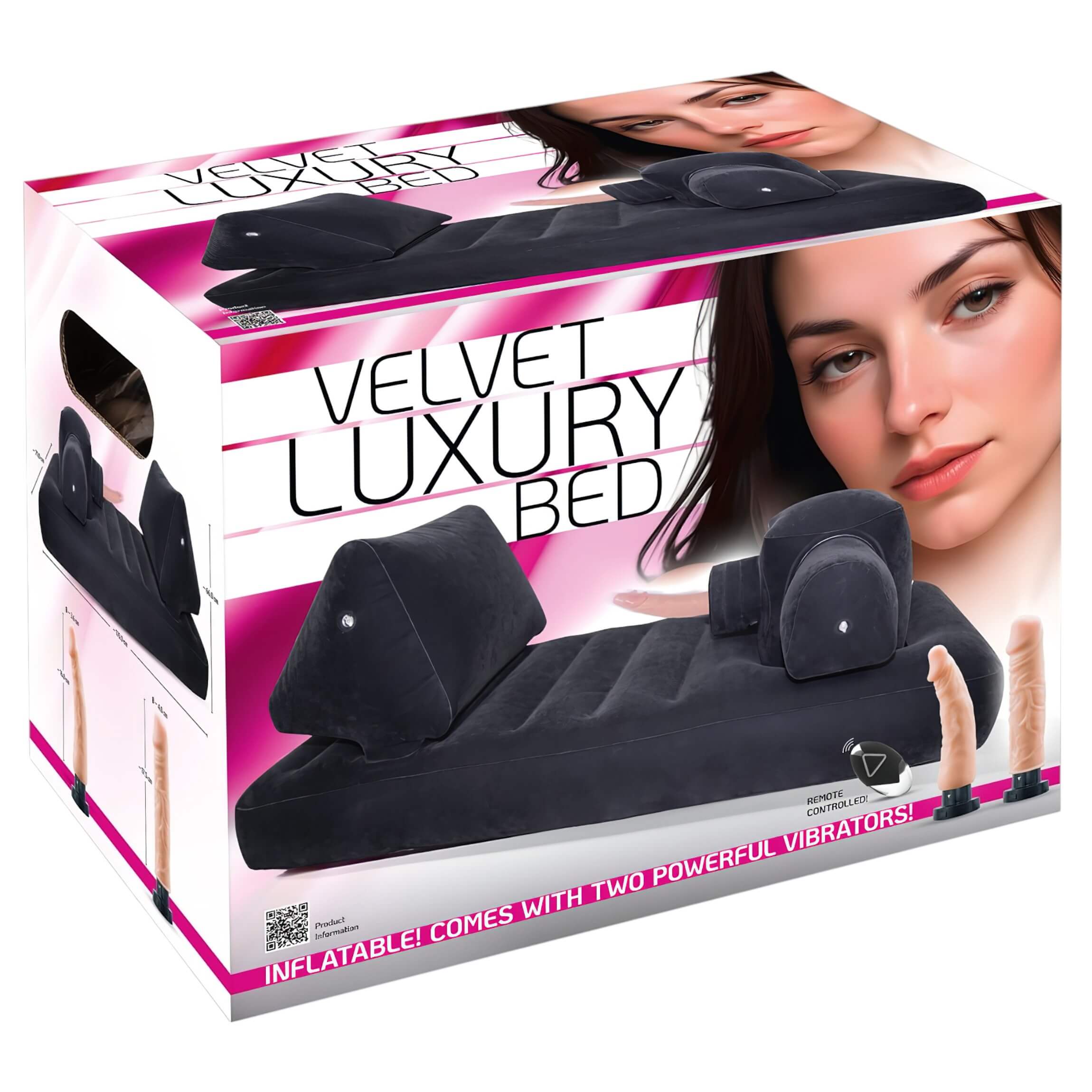 You2Toys Velvet Luxury – szexgép, beépített ággyal (fekete)
