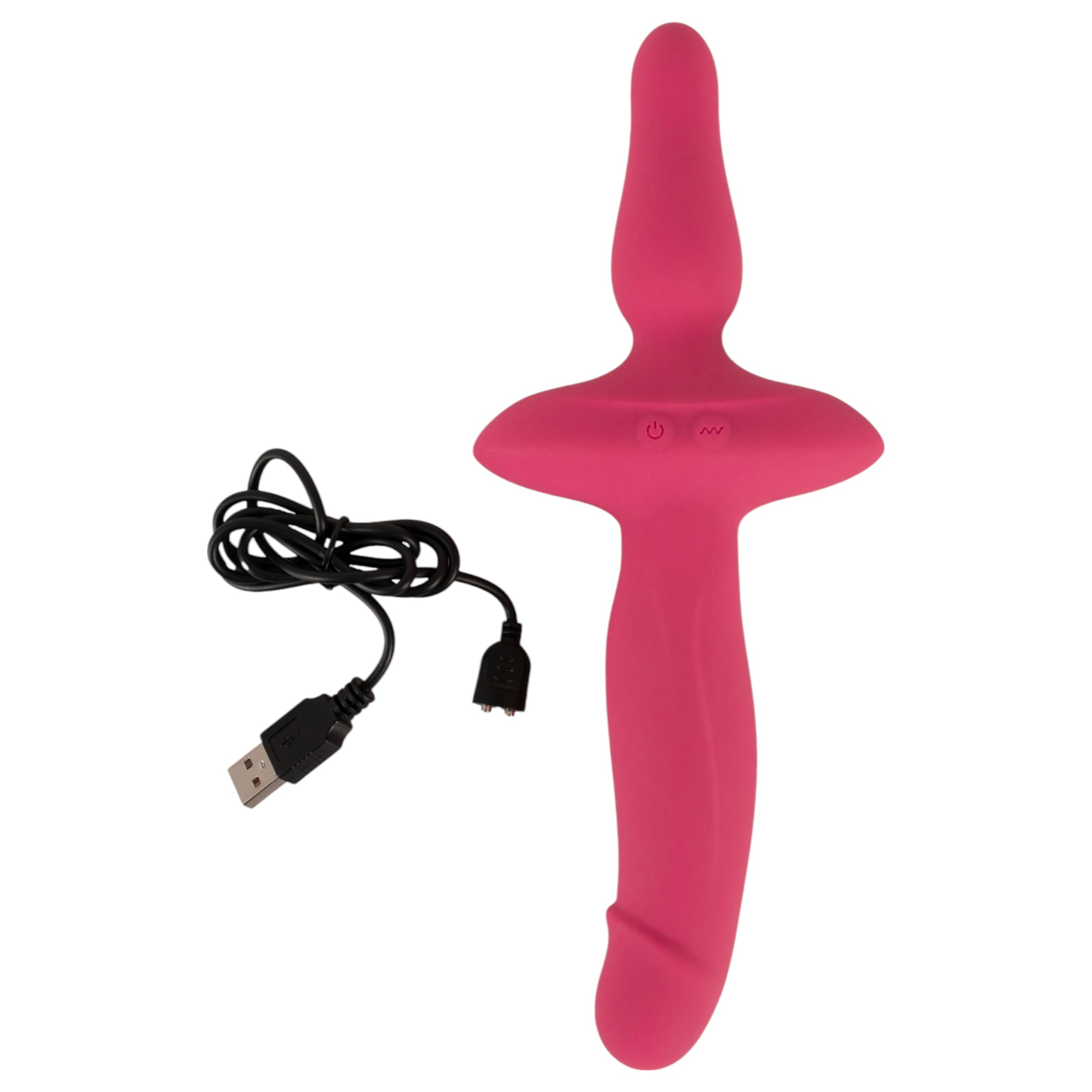 Couples Choice – 2in1 vibrátor és anál plug (pink)