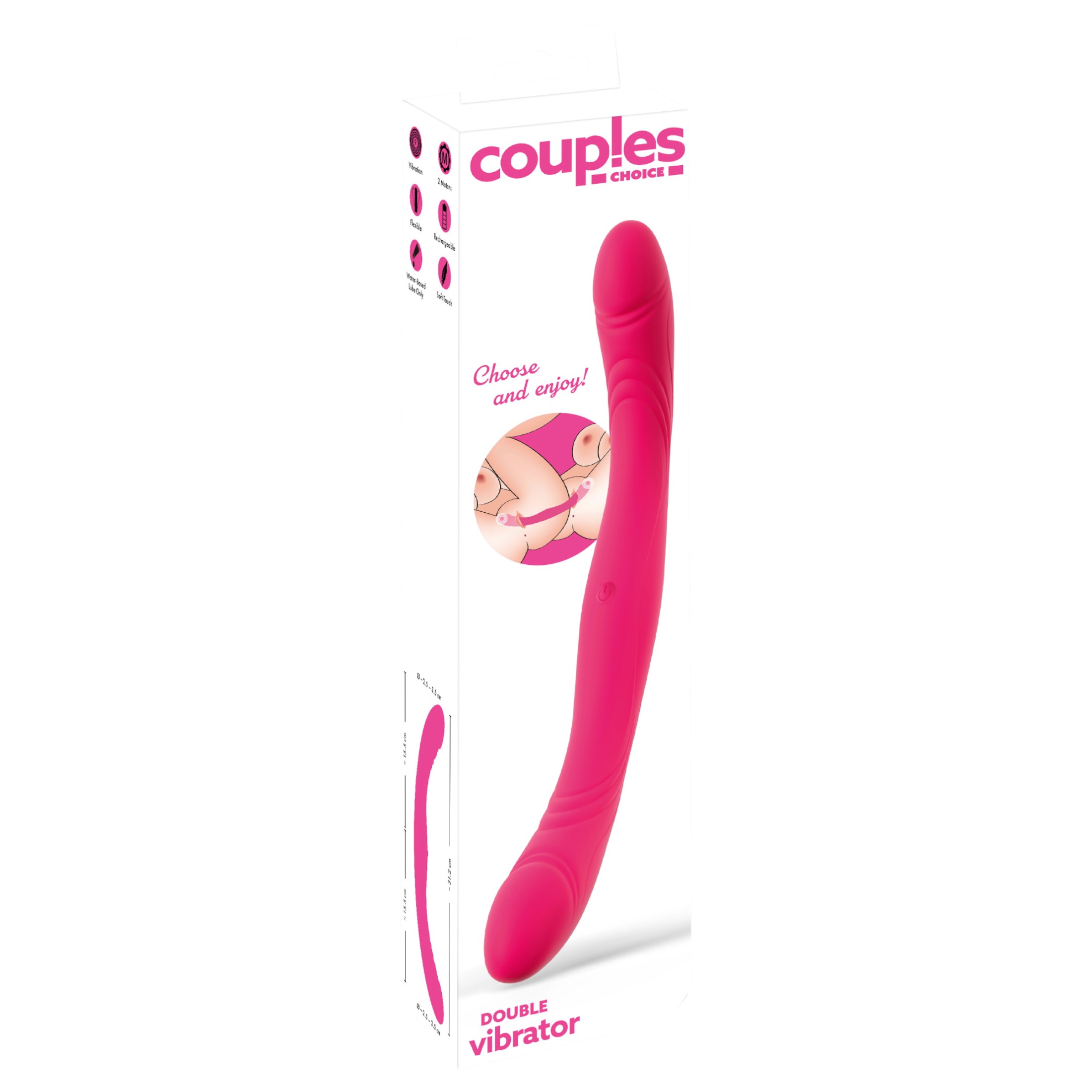 Couples Choice – dupla végű vibrátor (pink)