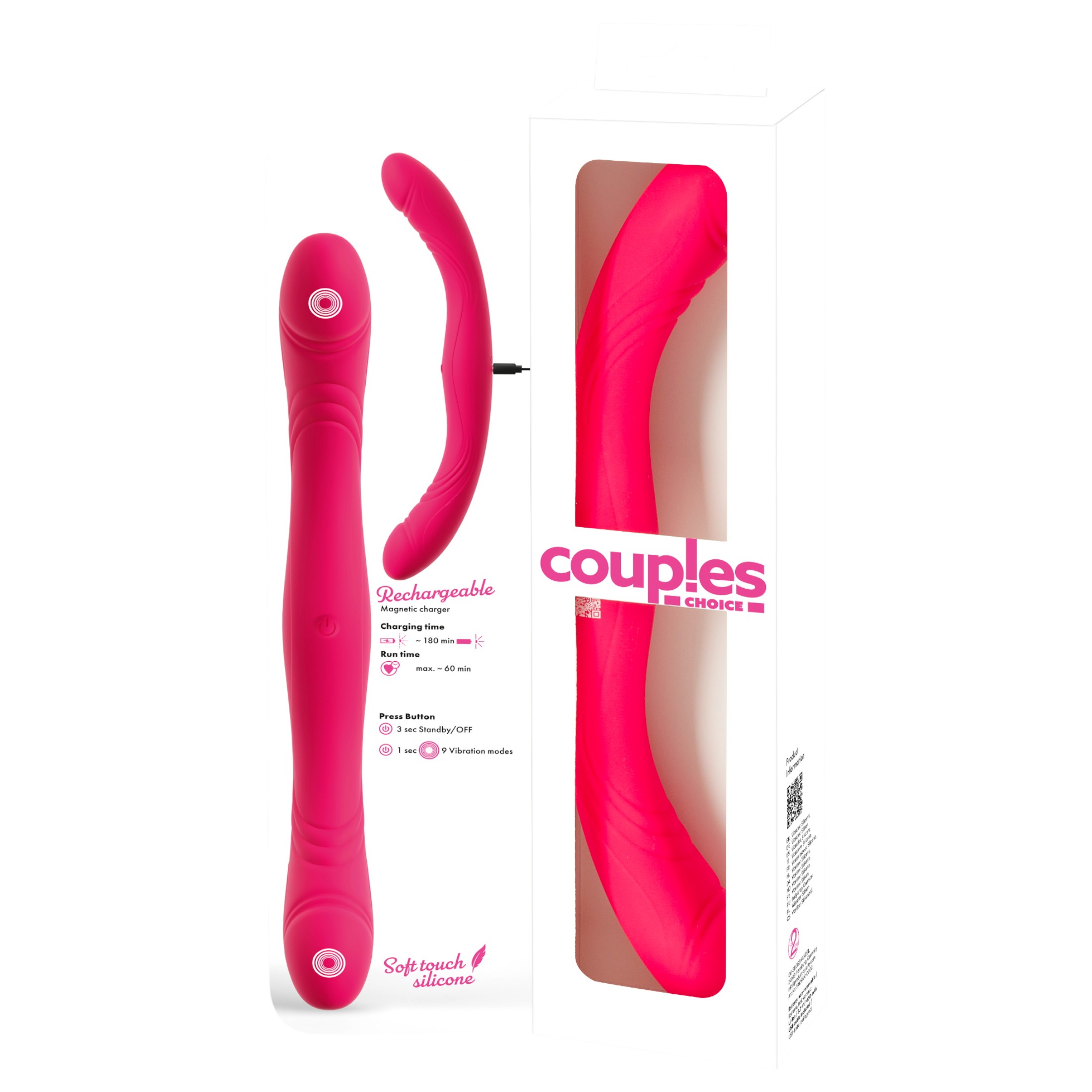Couples Choice – dupla végű vibrátor (pink)