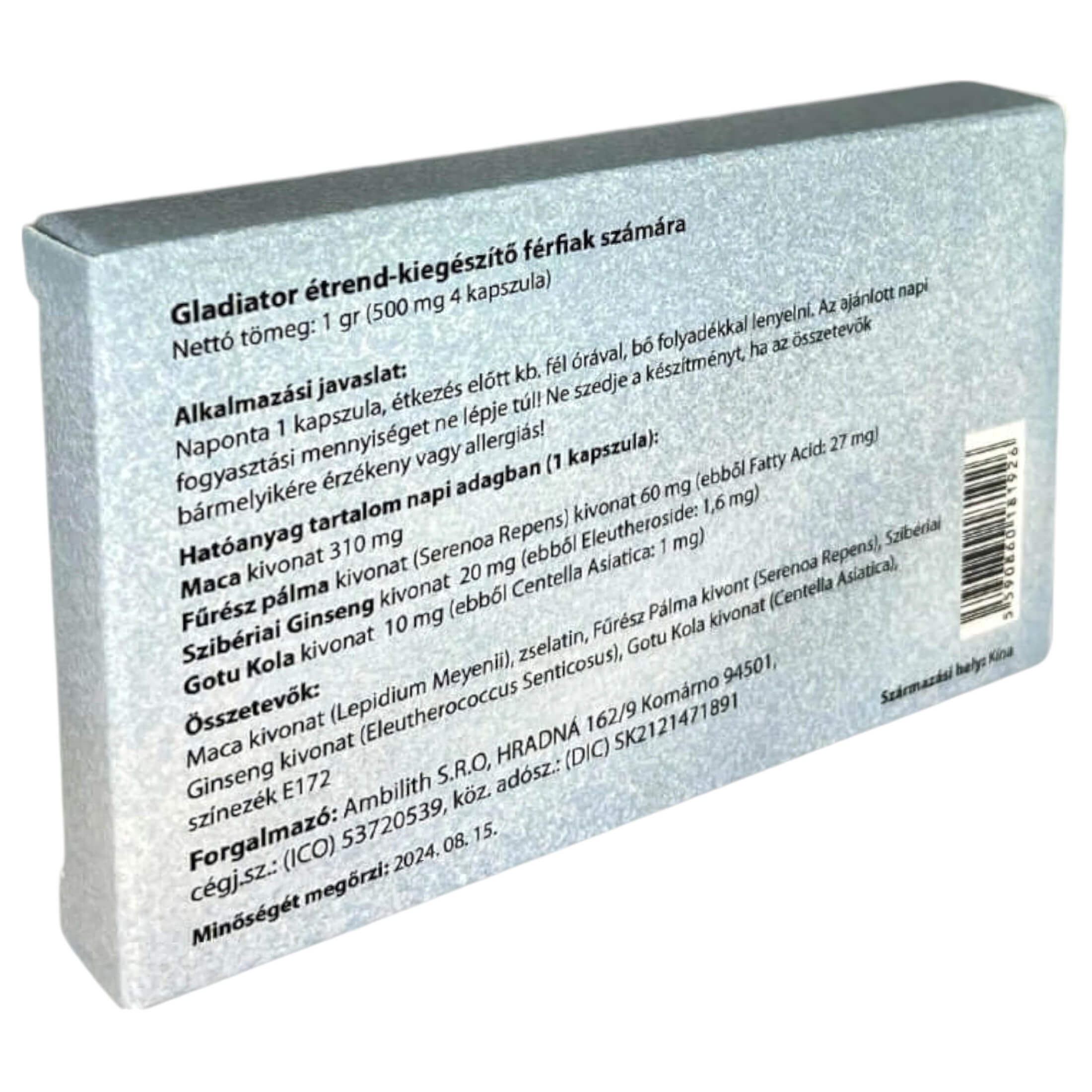 Gladiator Strong – étrend kiegészítő kapszula férfiaknak (4db)