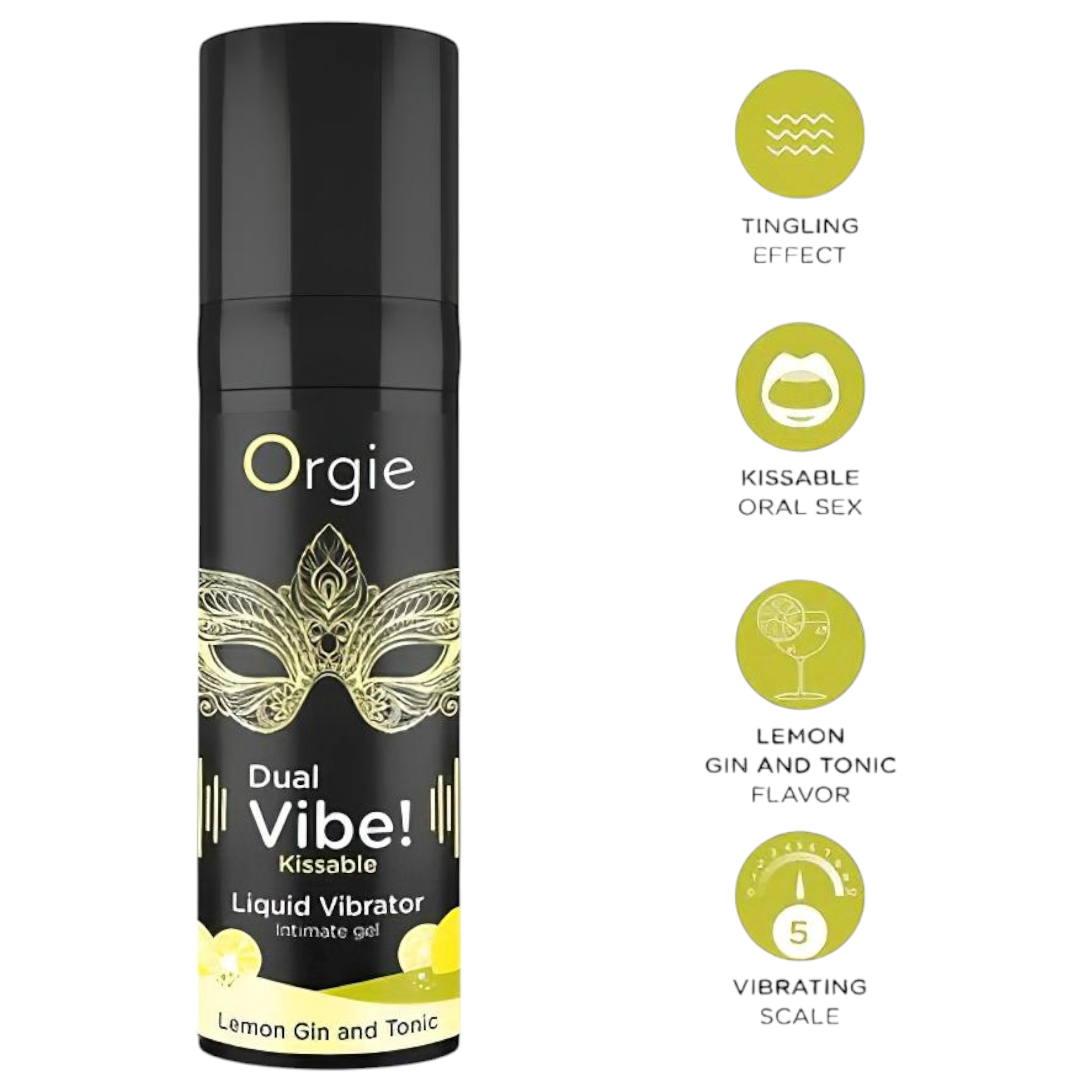 Orgie Dual Vibe – unisex folyékony vibrátor – Gin Tonic (15ml)