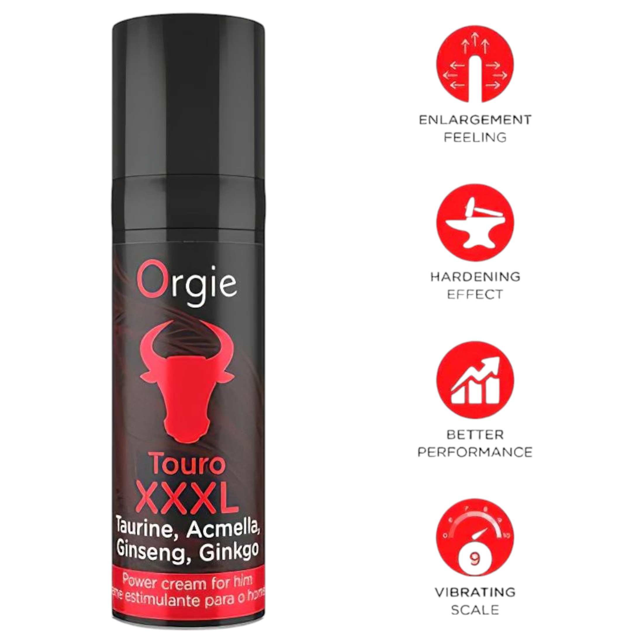 Orgie Touro XXXL – erekció fokozó krém (15ml)
