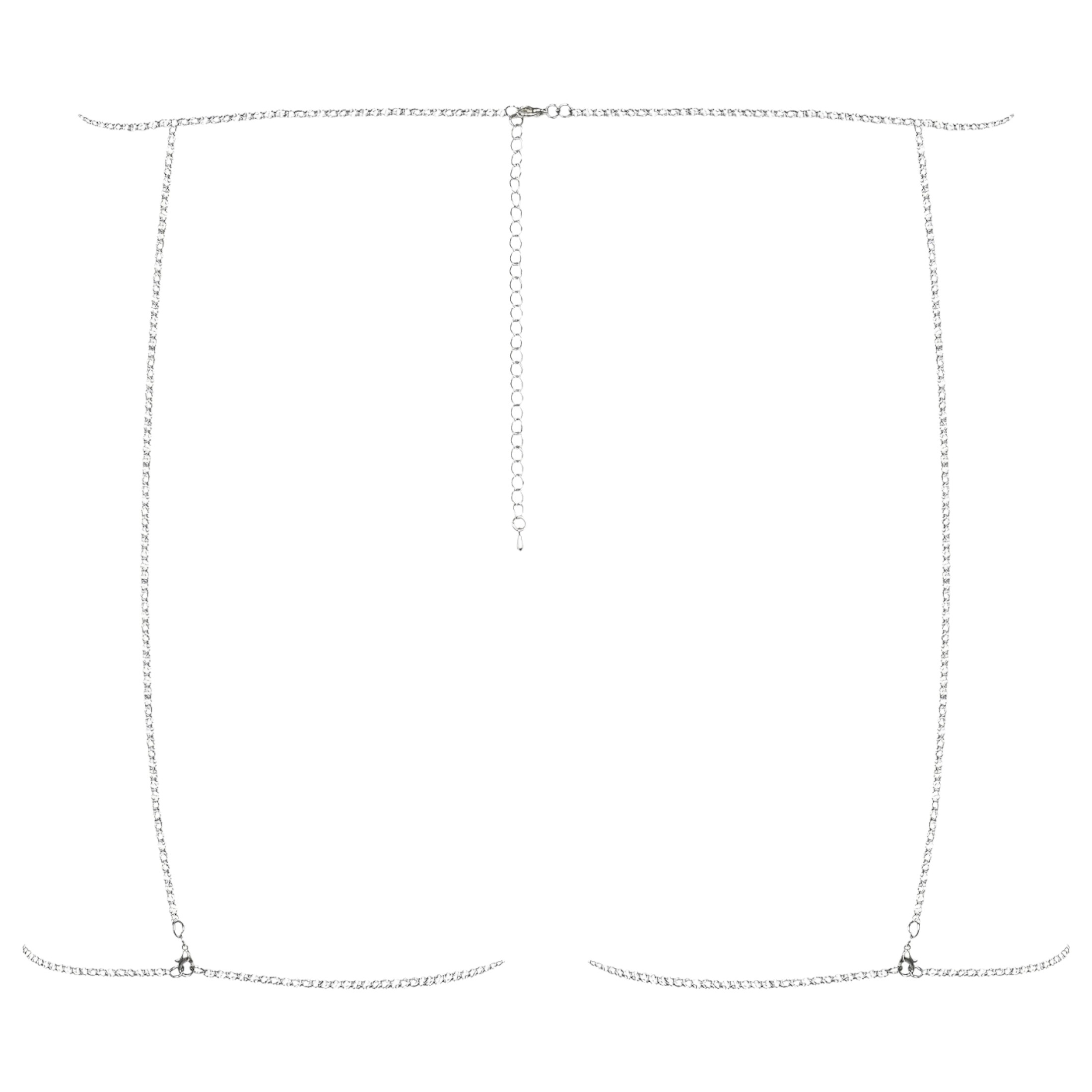 Obsessive Bijou 905 – ékszer testhám alsó (ezüst) – S-L