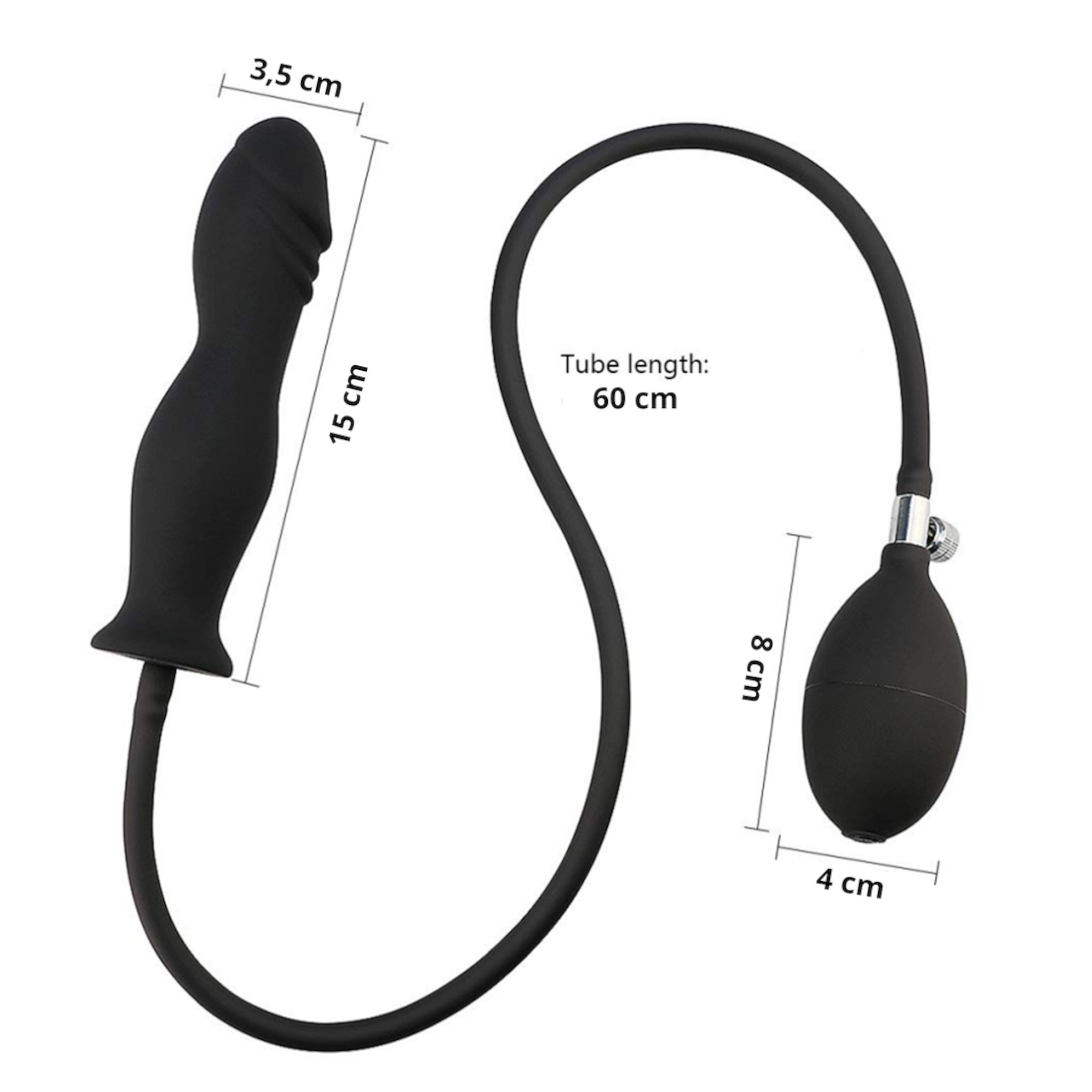 Wild Play – pumpálható anál plug (fekete)