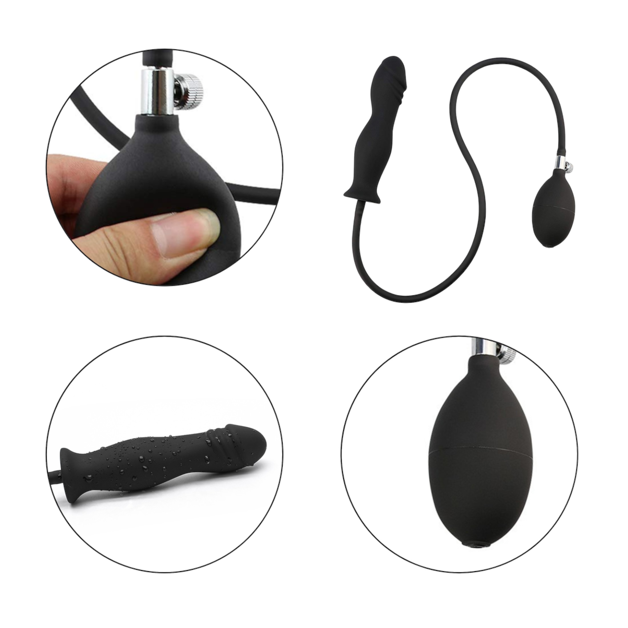 Wild Play – pumpálható anál plug (fekete)