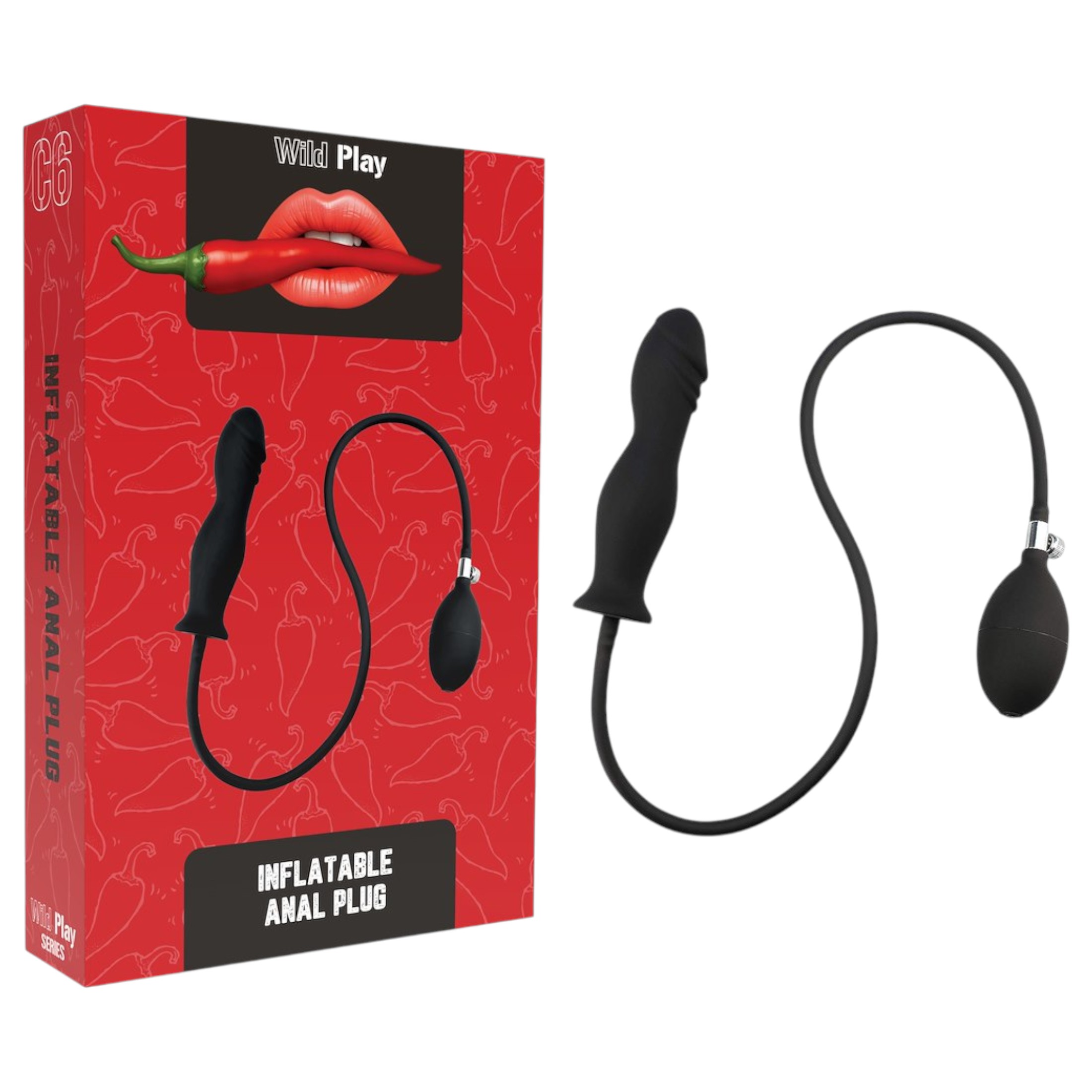 Wild Play – pumpálható anál plug (fekete)