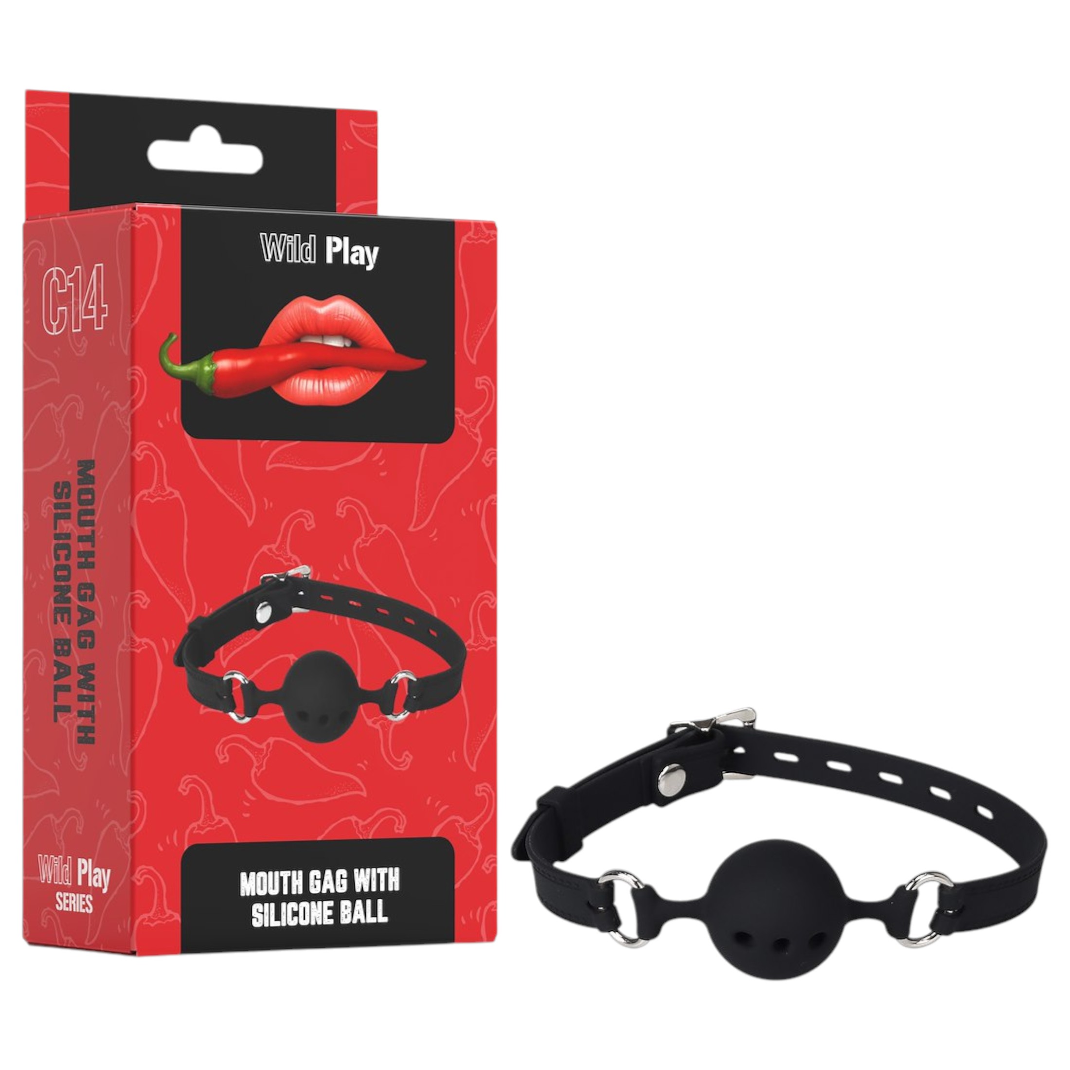 Wild Play – szilikon szájpecek (fekete)
