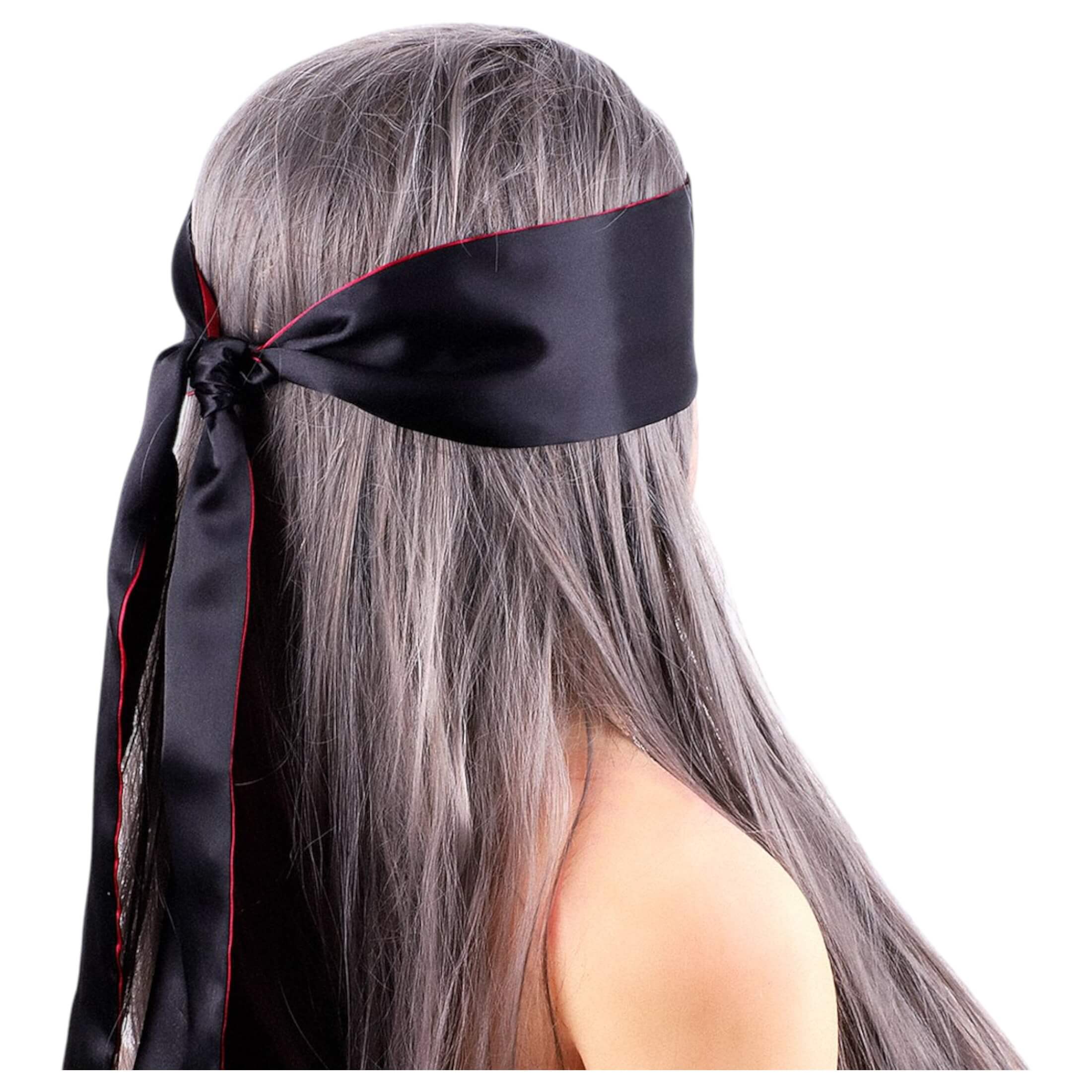 Wild Play – szatén szemkötő (fekete-pink)