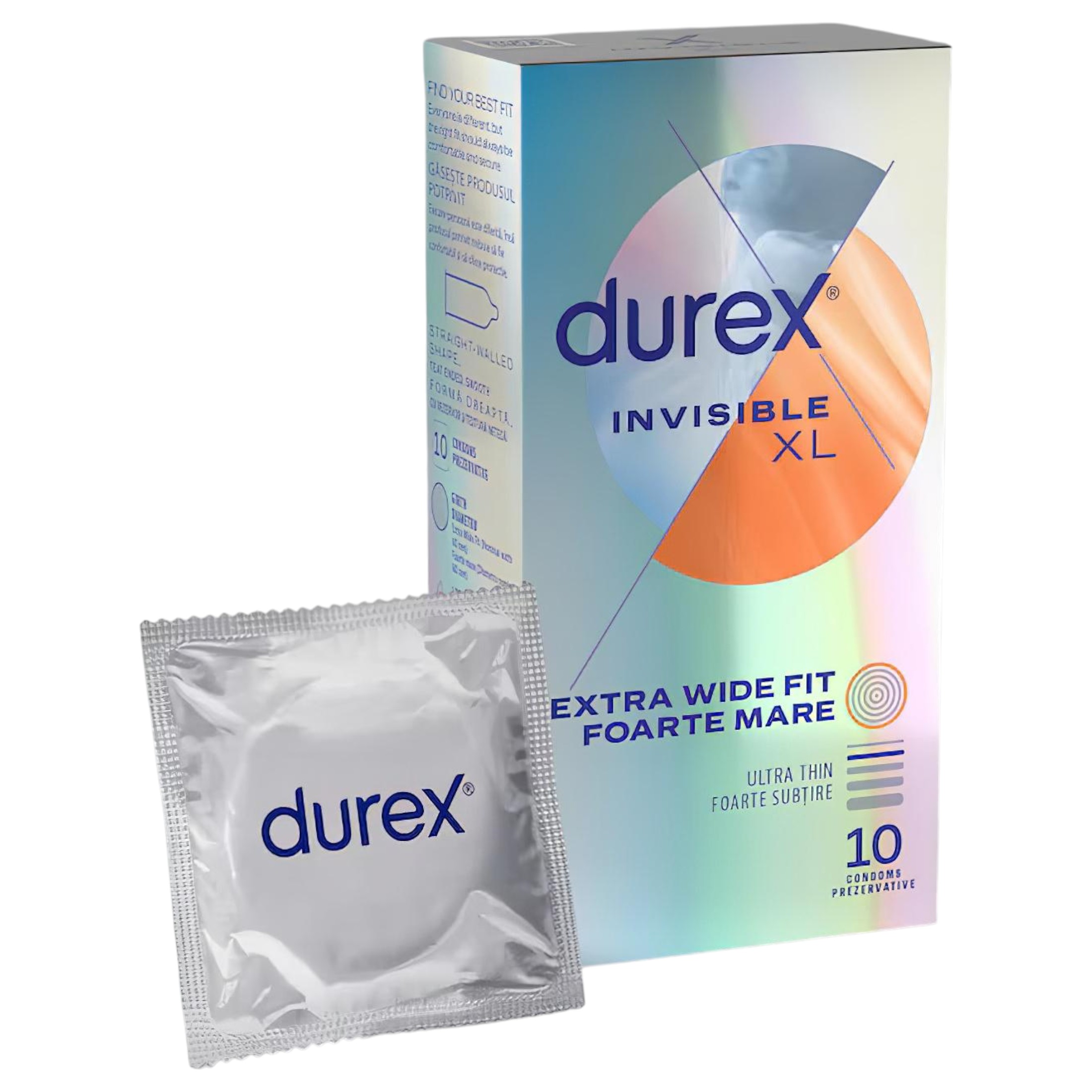 Durex Invisible XL – extra nagy óvszer (10db)