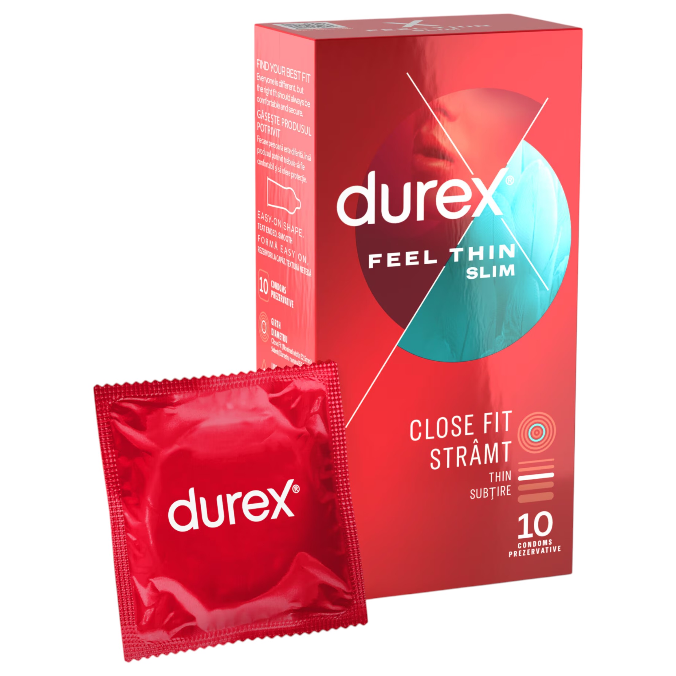 Durex Feel Thin Slim – élethű érzés óvszer (10db)