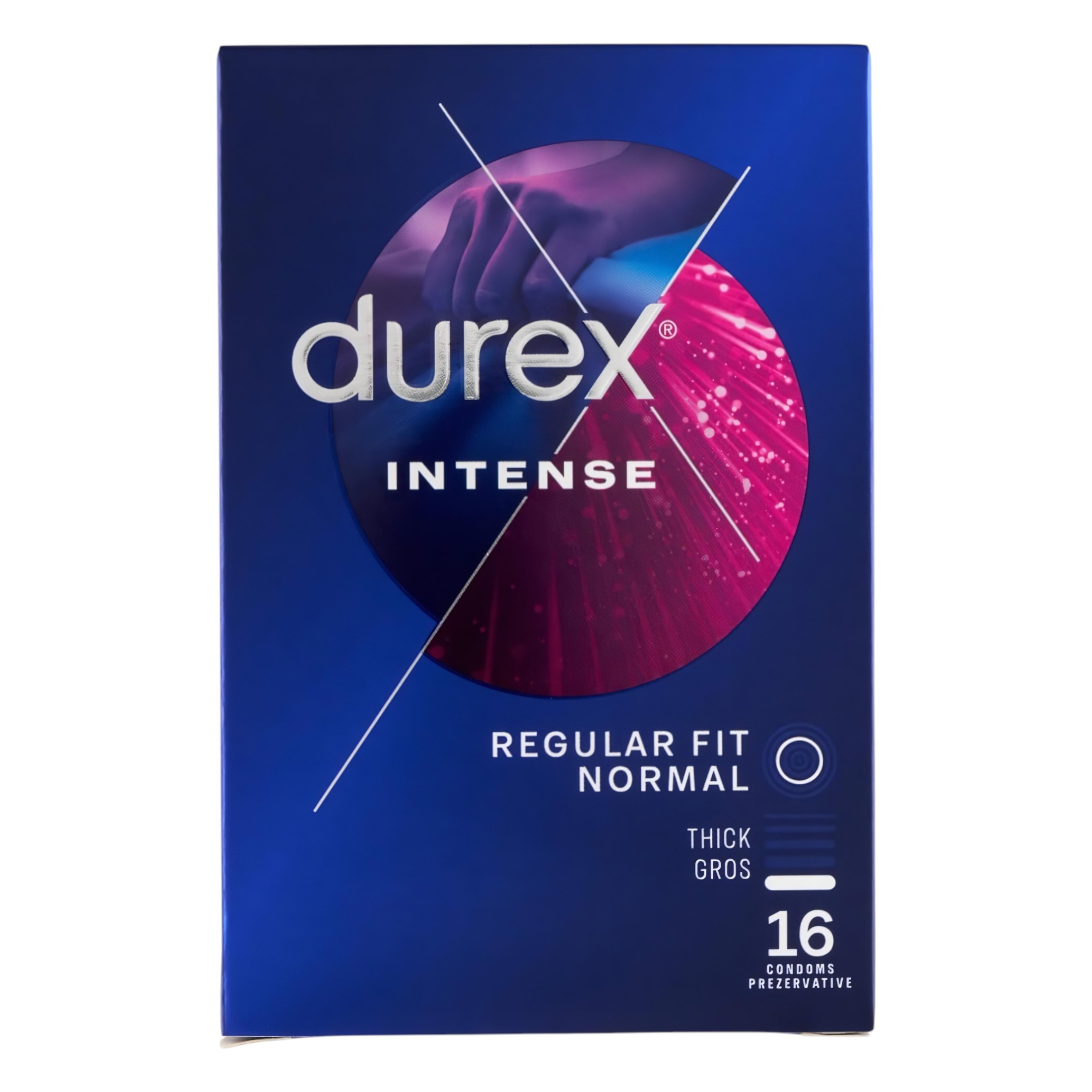Durex Intense – bordázott és pontozott óvszer (16db)