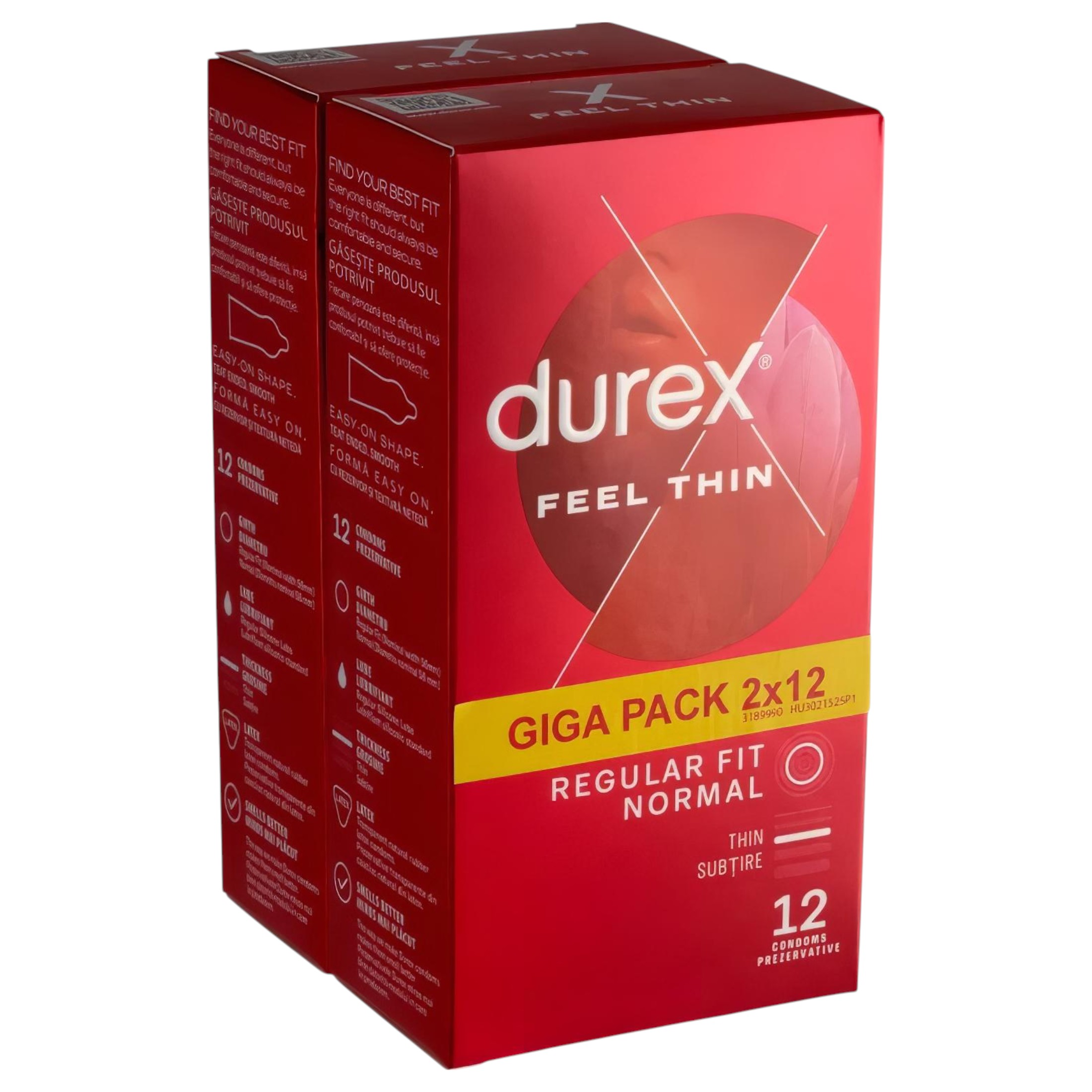 Durex Feel Thin – élethű érzés óvszer csomag (2x12db)