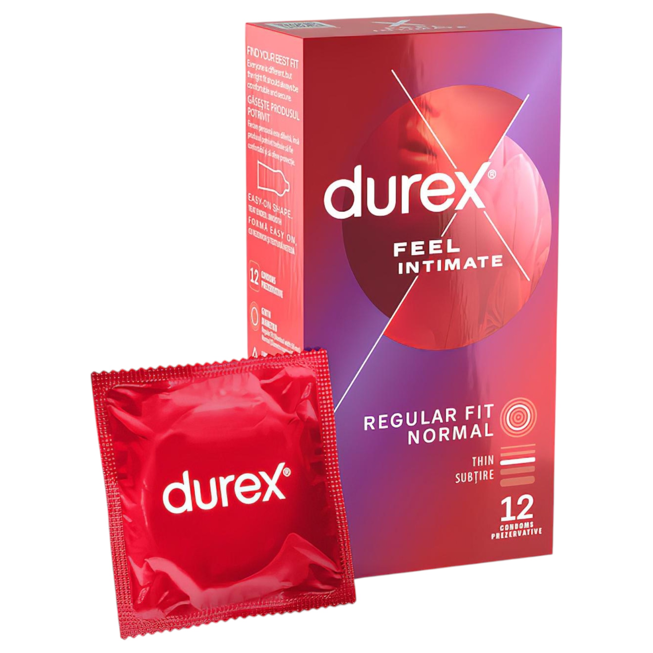 Durex Feel Intimate – vékonyfalú óvszer csomag (2x12db)