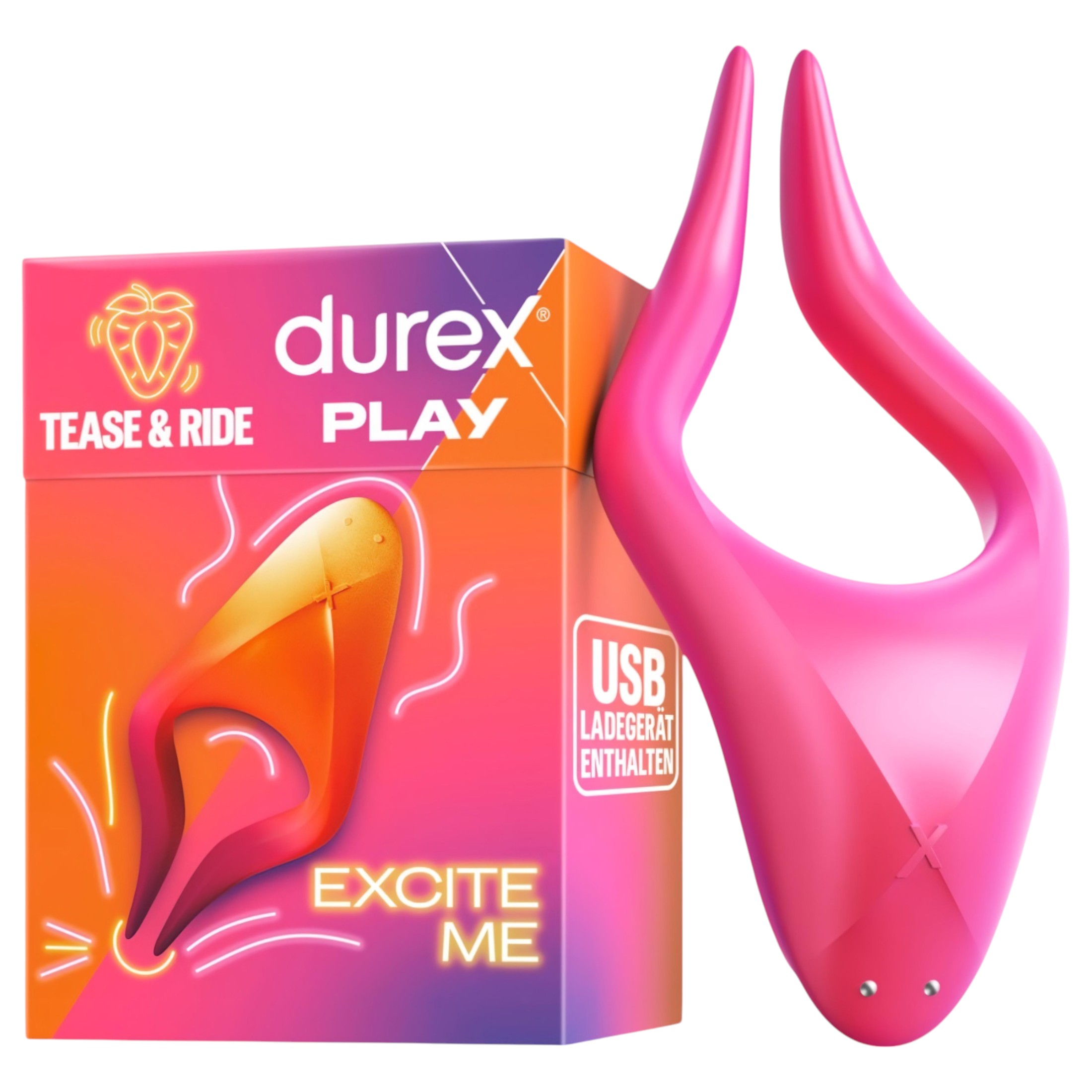 Durex Tease & Ride – Intim pont vibrátor (pink)