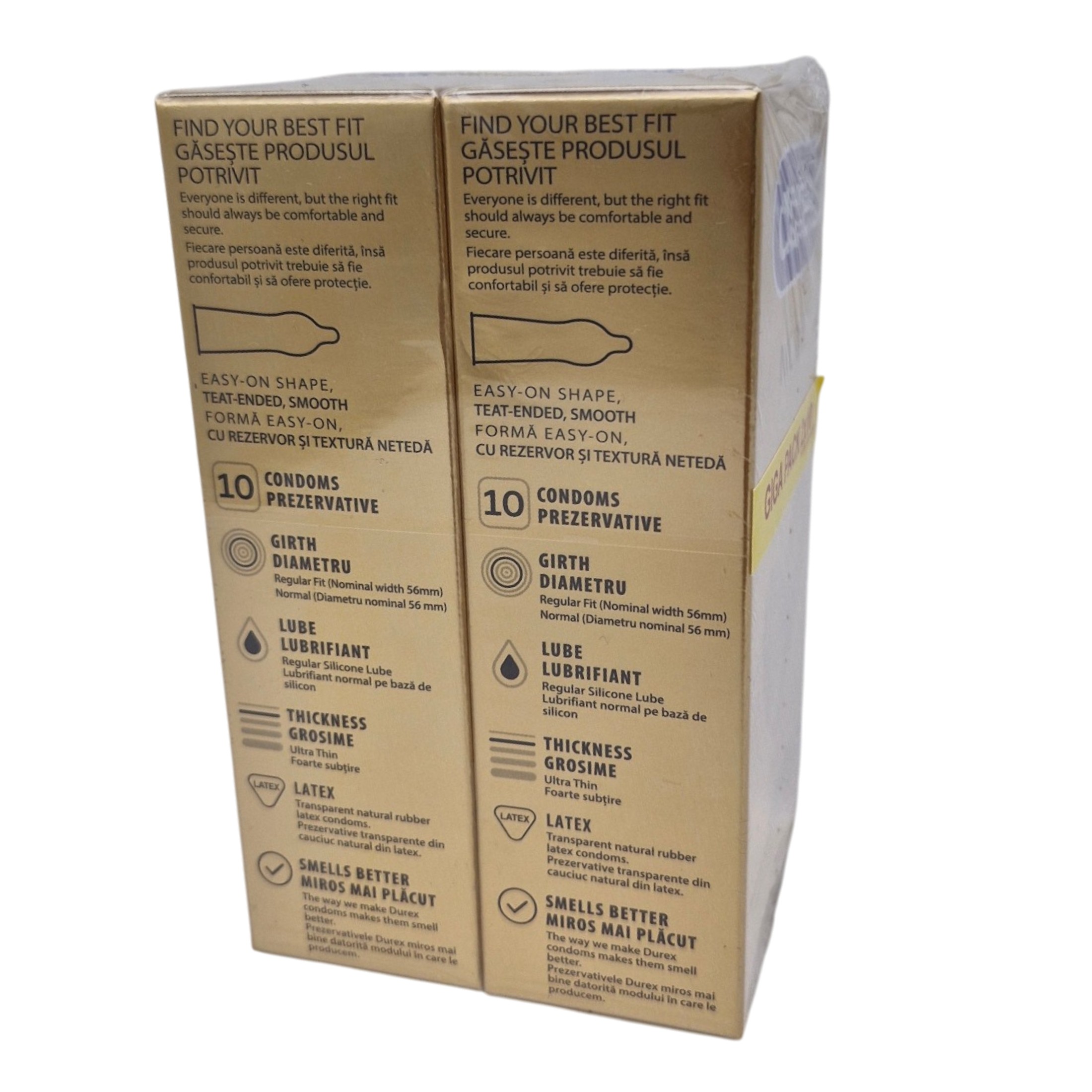 Durex Invisible Regular Fit – vékony óvszer (2x10db)