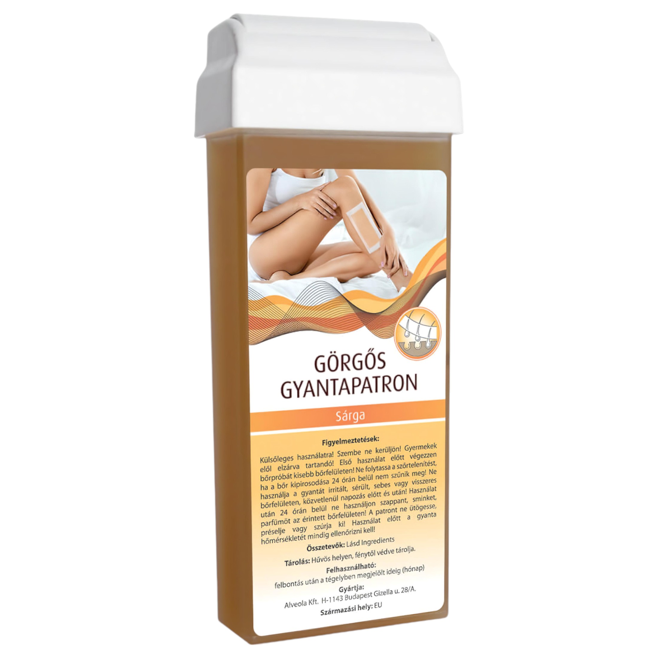 Görgős gyanta patron – széles görgőfejjel (100ml) – sárga