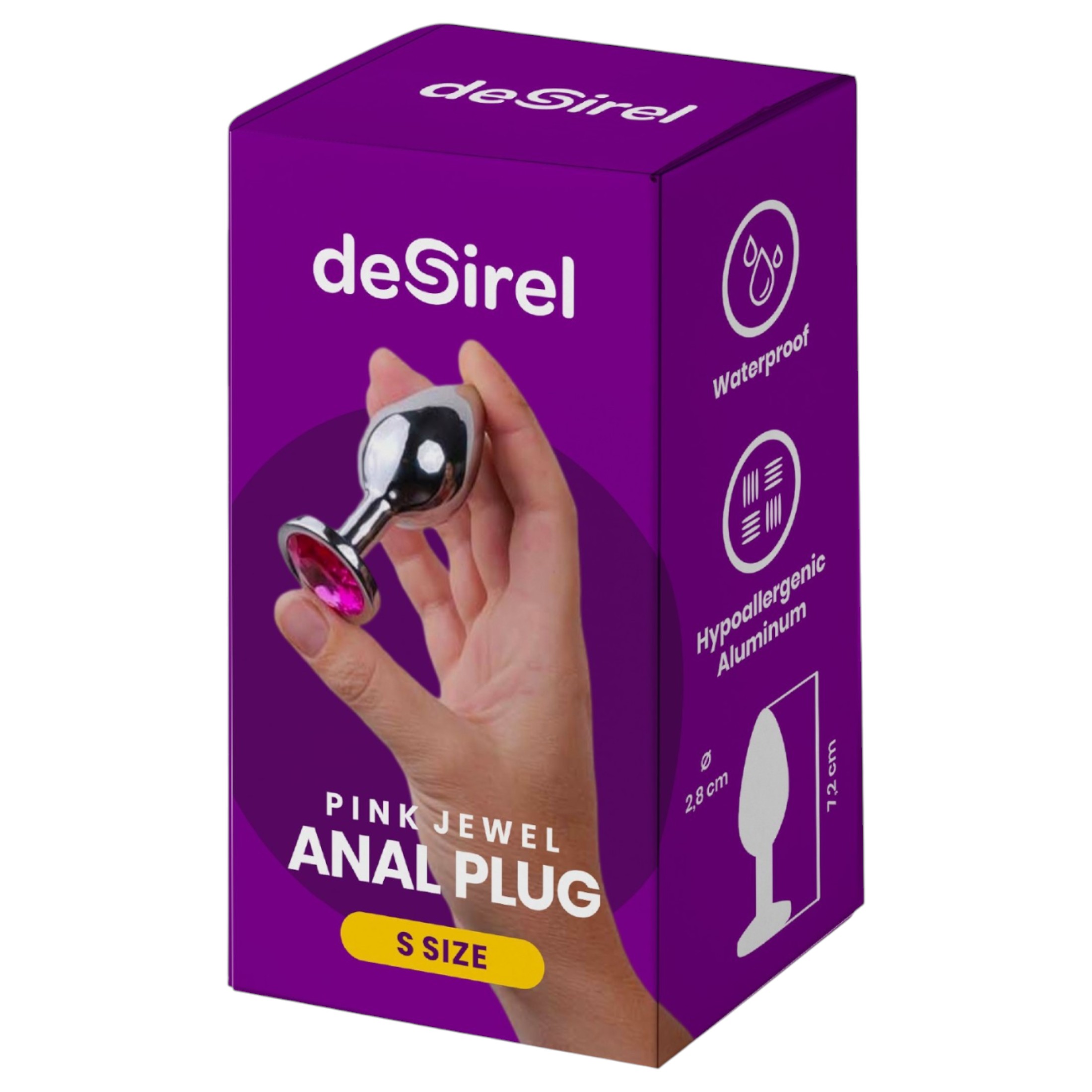 Desirel Pink Jewel S – anál plug (ezüst-pink)