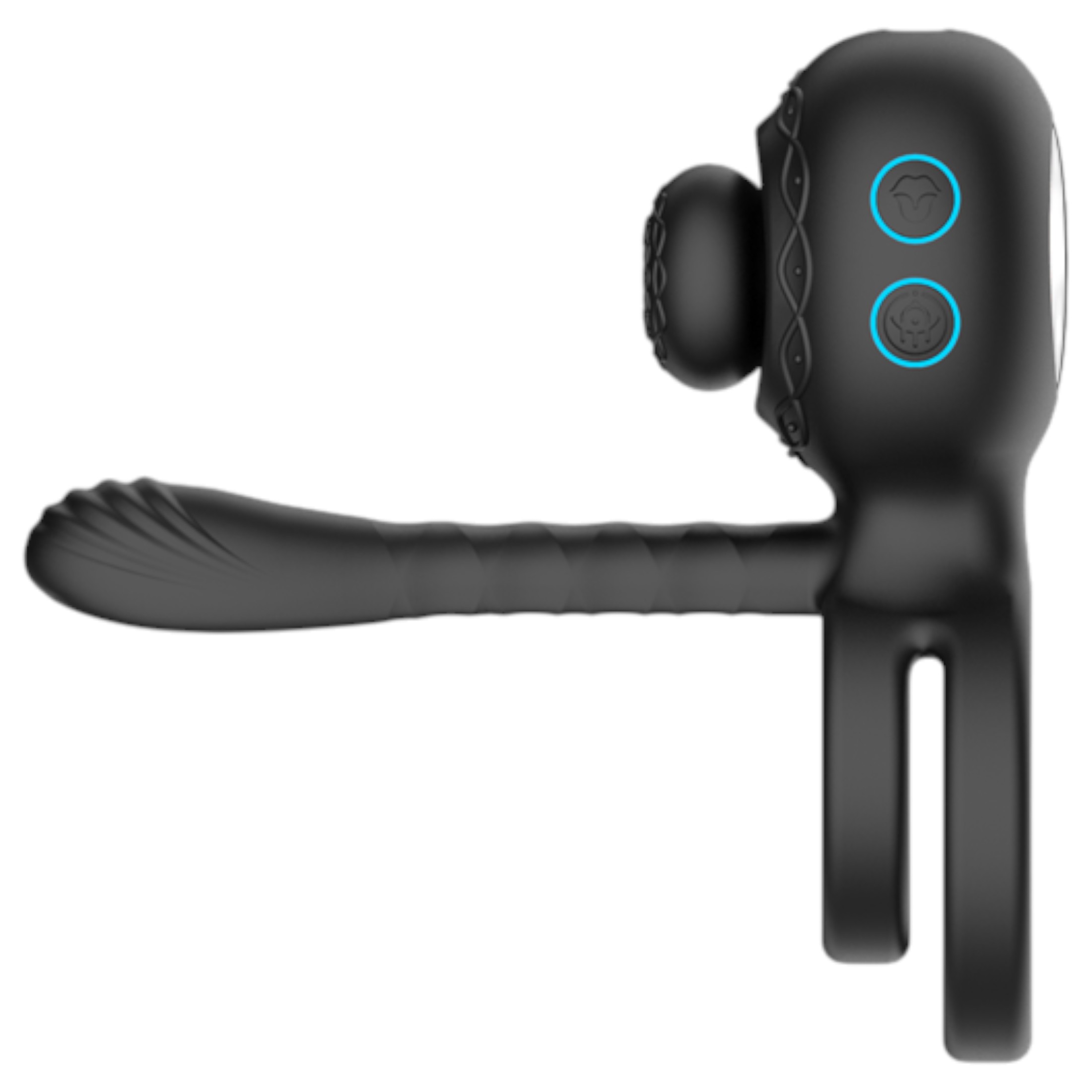 Biu-Biu – péniszgyűrű és párvibrátor (fekete)