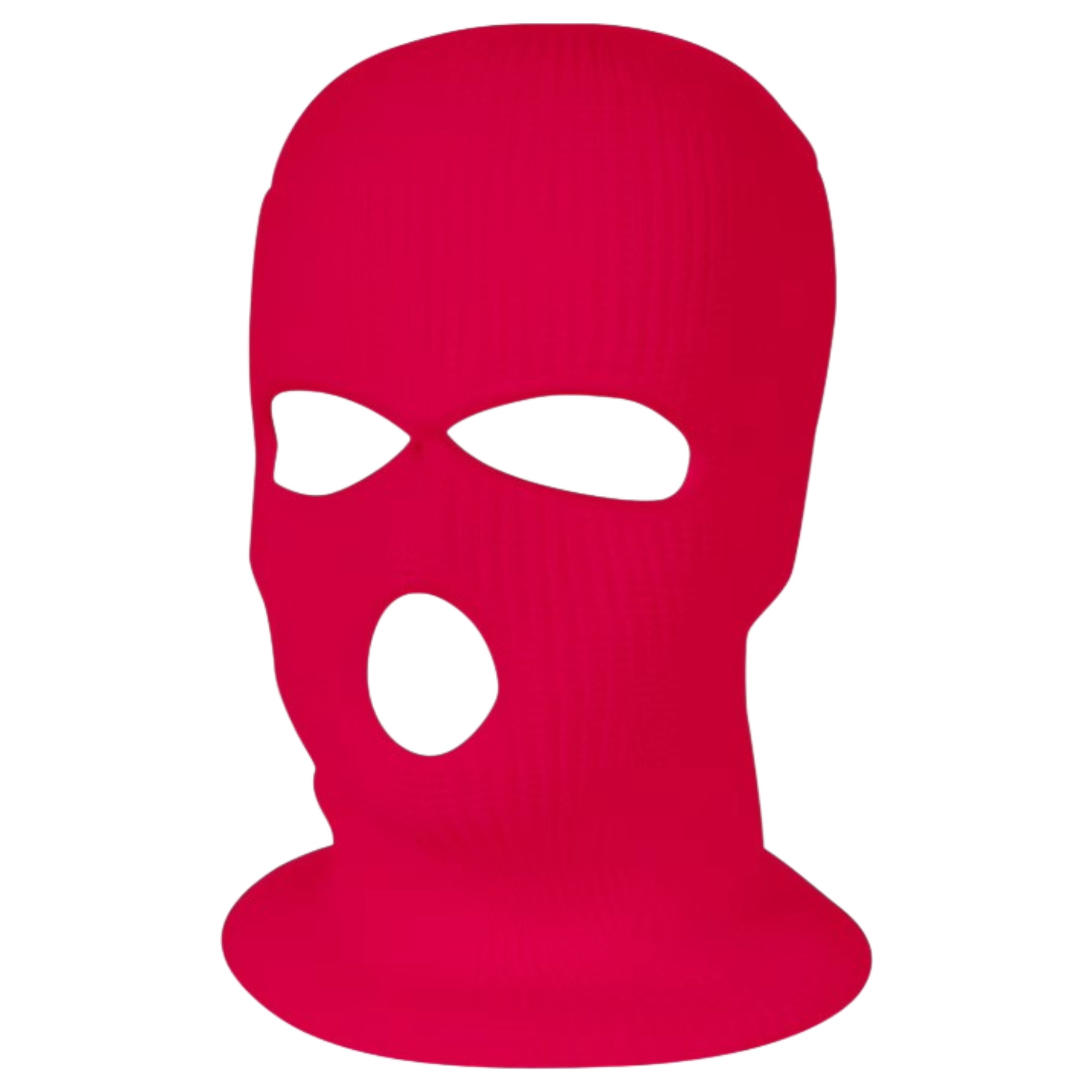 Balaclava – kötött szopóálarc 3 nyílással (sötét pink)