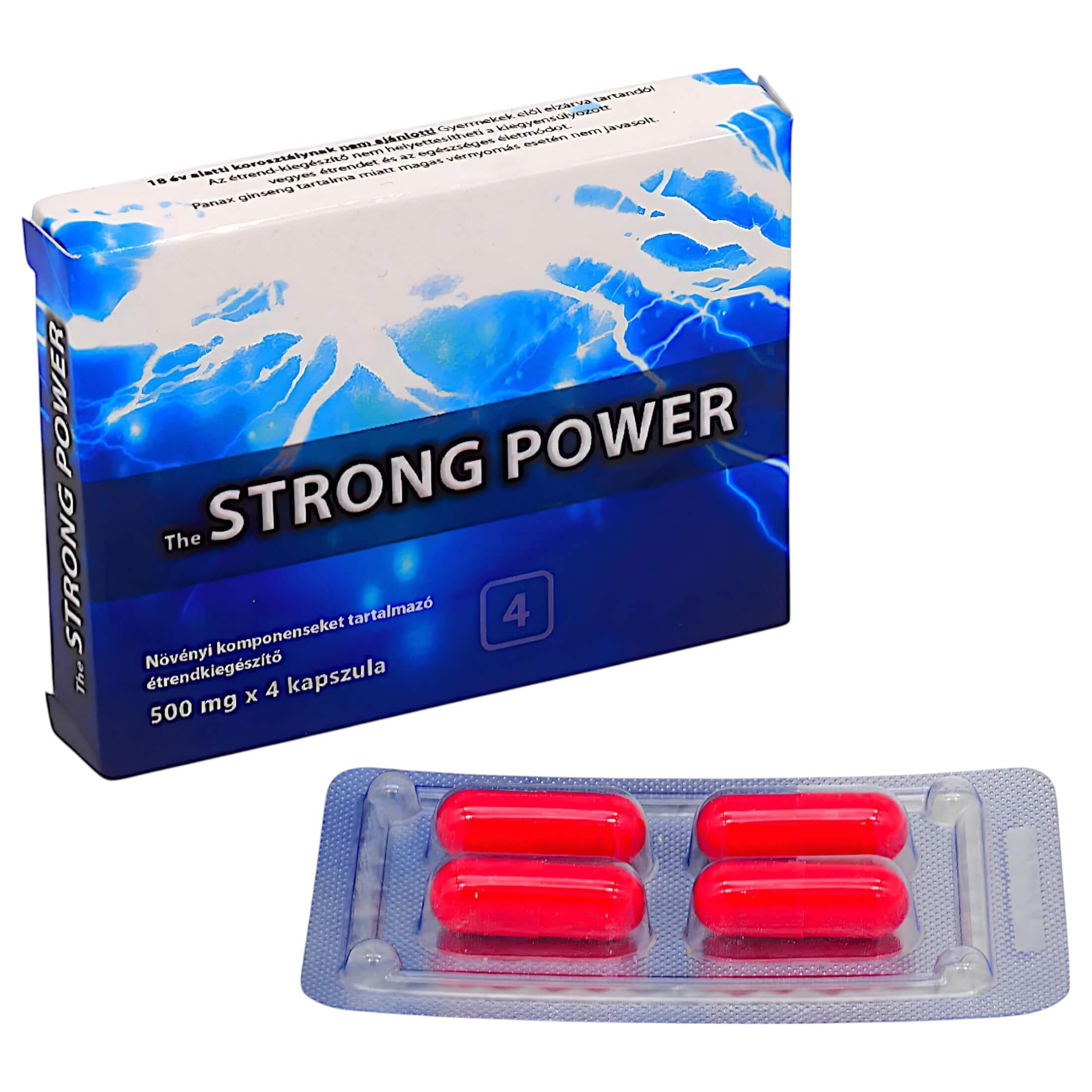 Strong Power Plus – étrend kiegészítő kapszula férfiaknak (4db)