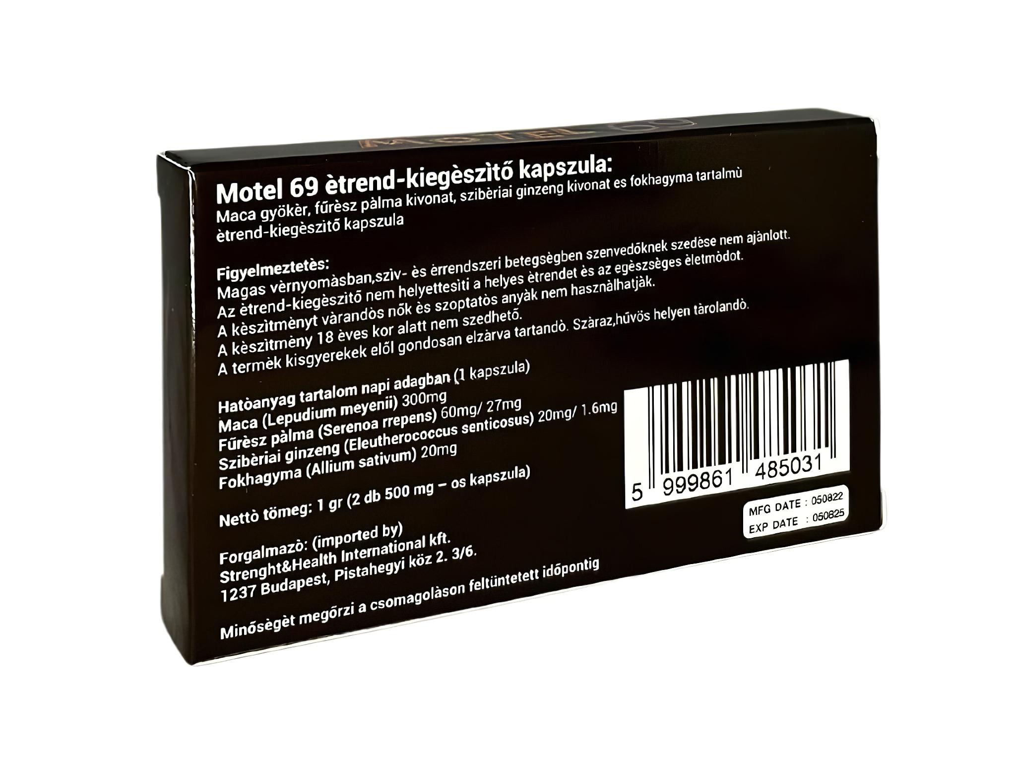 Motel69 étrend kiegészítő kapszula férfiaknak (2db)