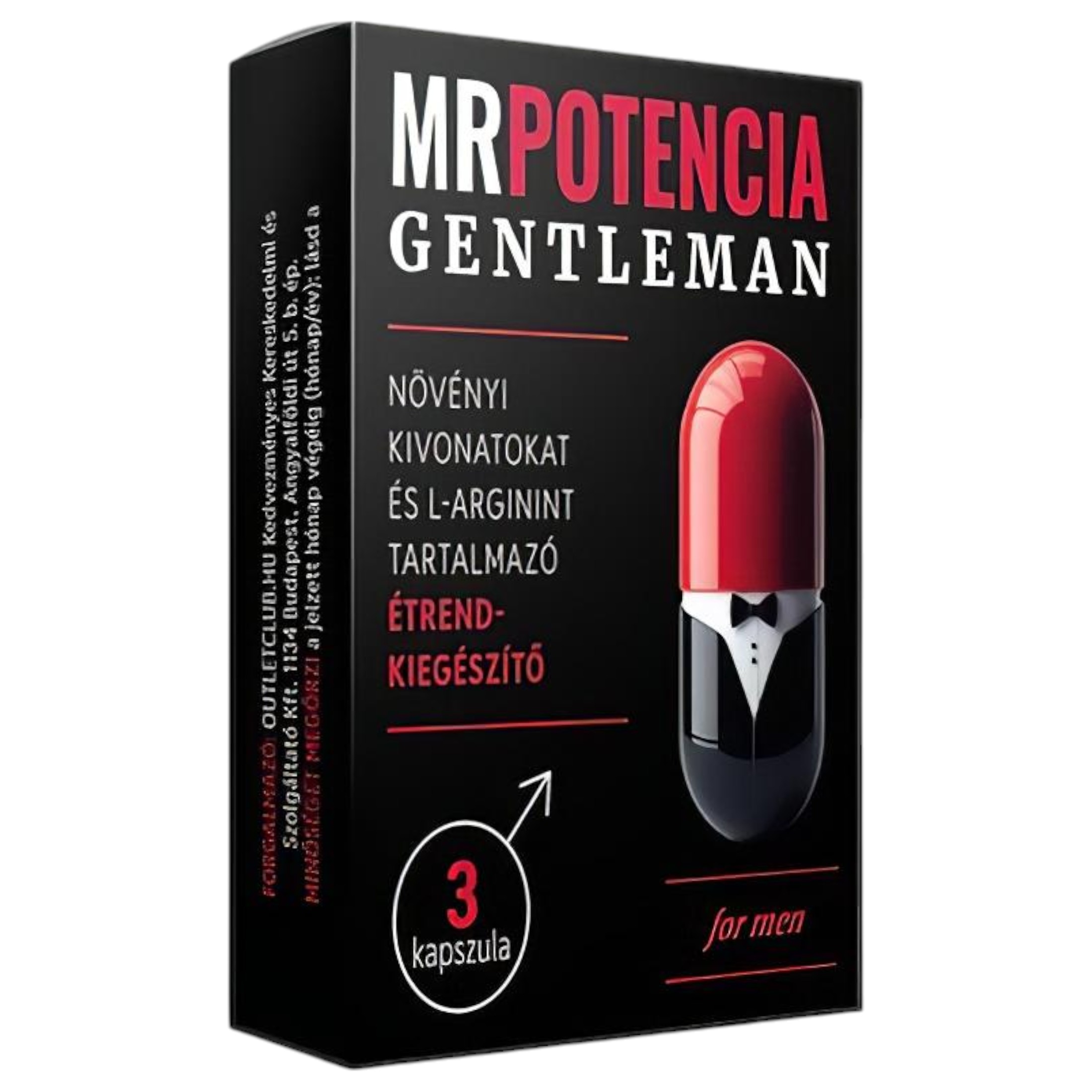 MrPotencia Gentleman – étrend kiegészítő kapszula férfiaknak (3db)
