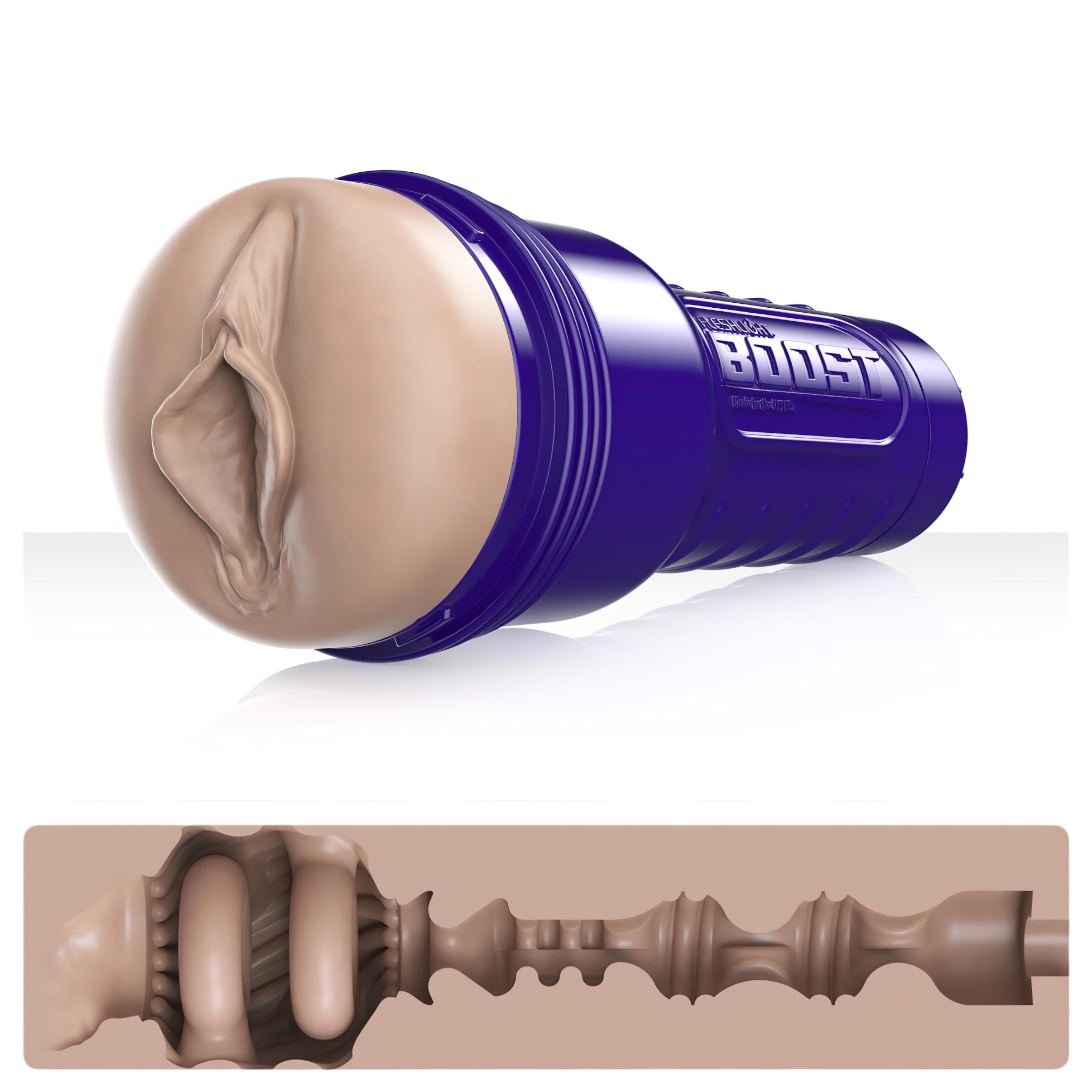 Fleshlight Boost Bang – élethű műpunci maszturbátor (natúr)