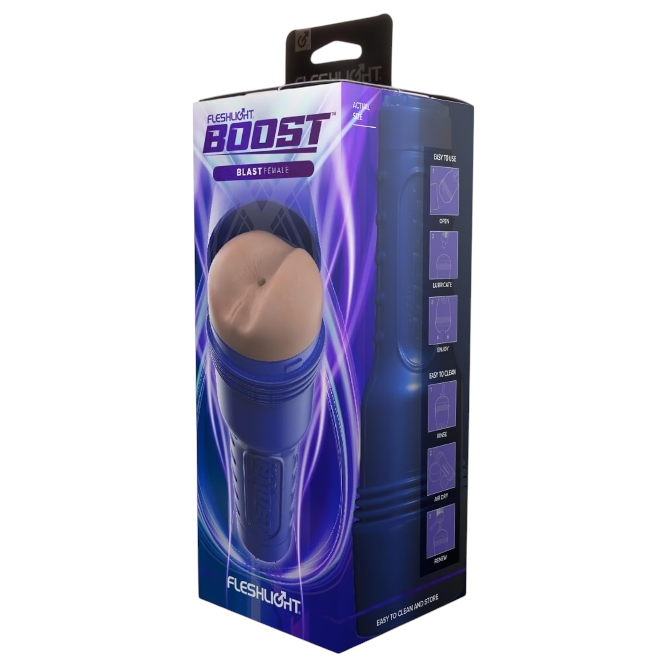 Fleshlight Boost Blast – élethű popsi maszturbátor (natúr)