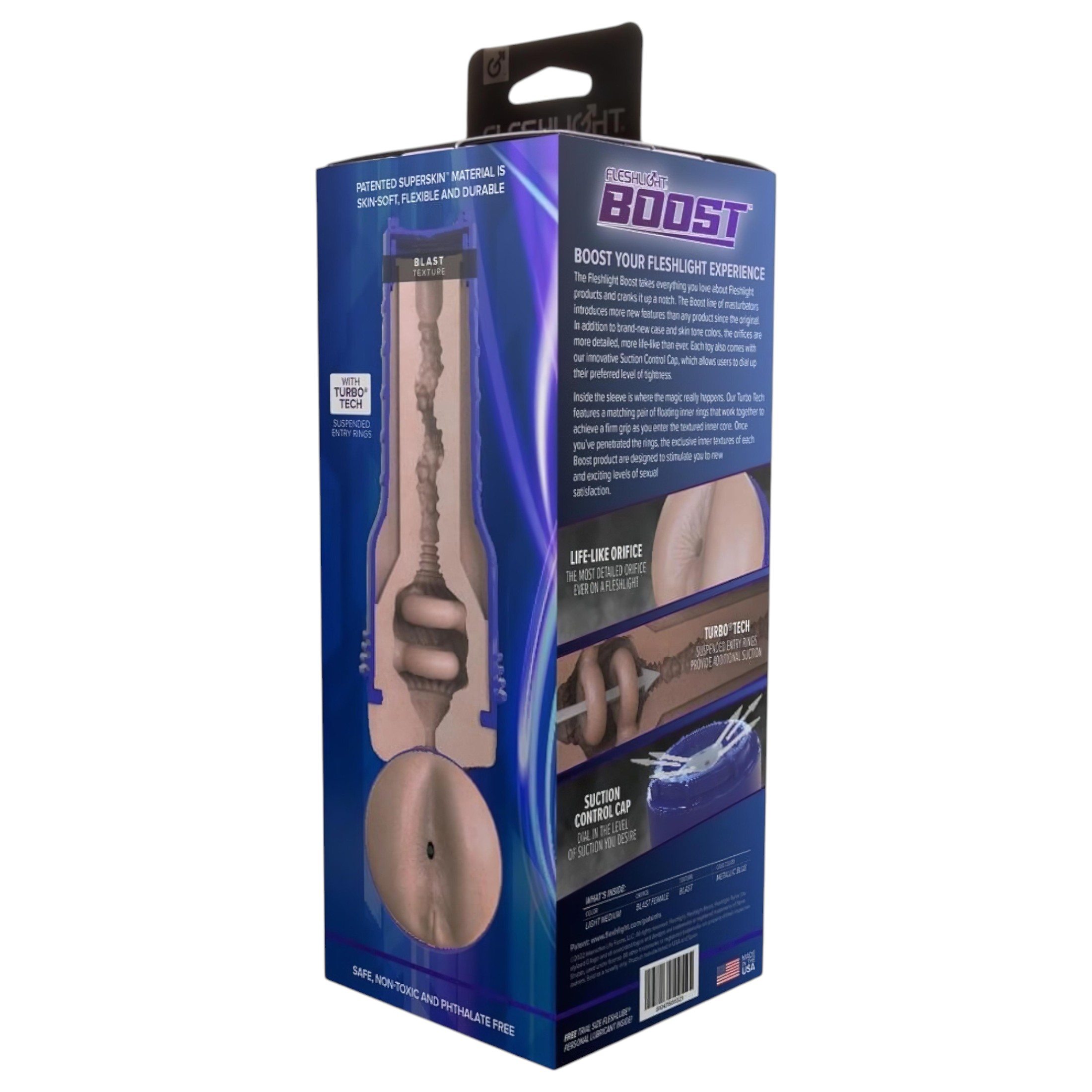 Fleshlight Boost Blast – élethű popsi maszturbátor (natúr)