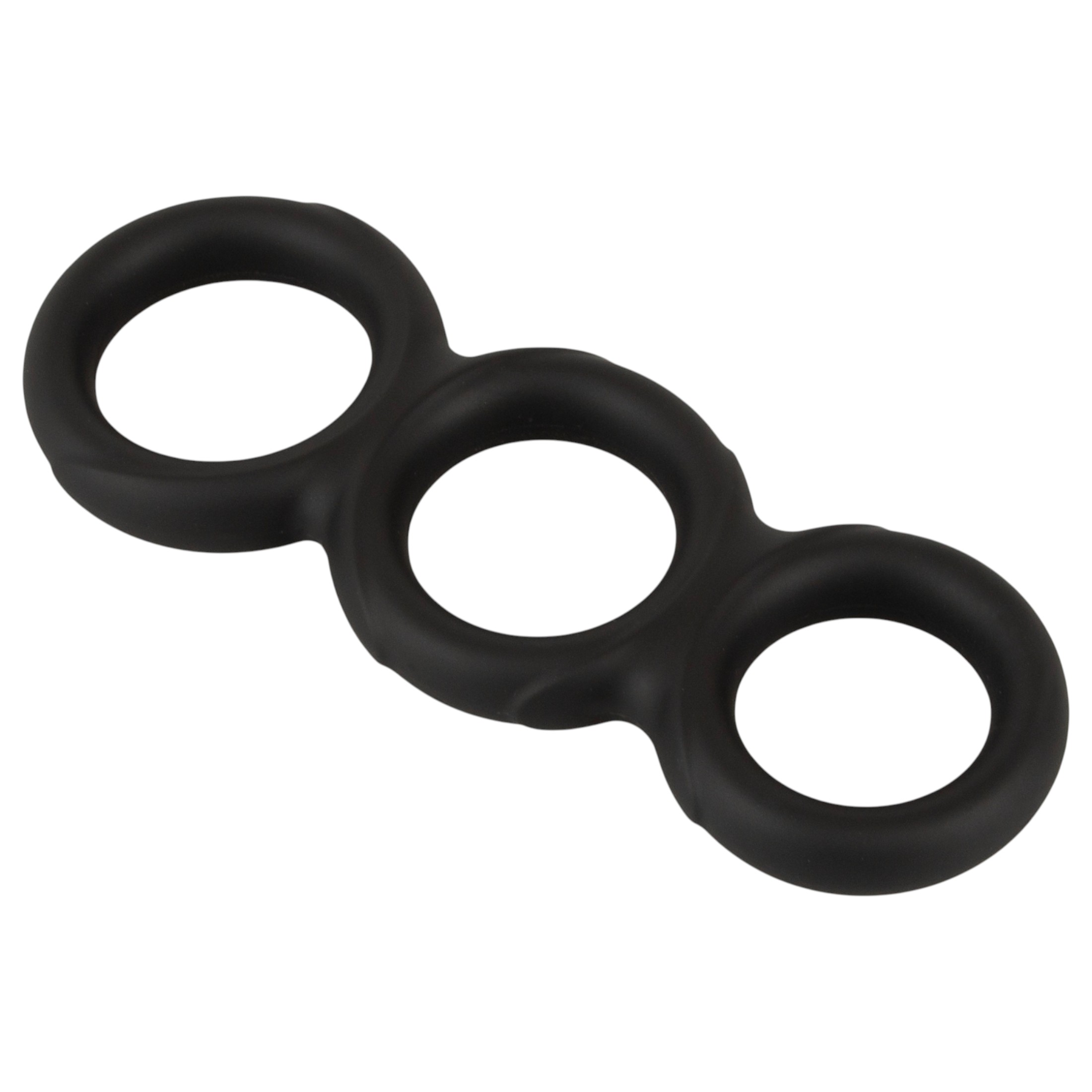 Erecto – tripla péniszgyűrű (fekete)