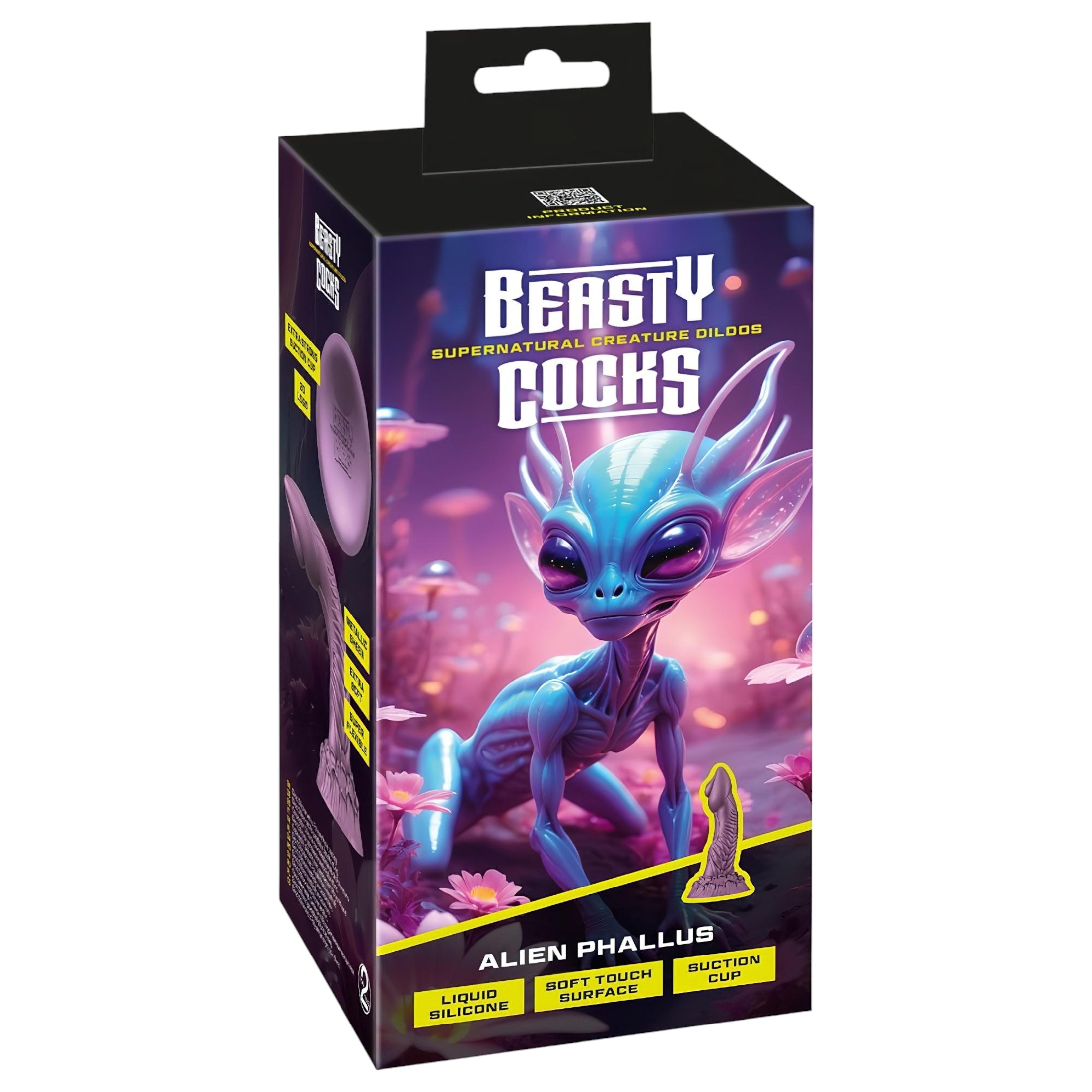 Beasty Cocks Alien Phallus – űrlény dildó (lila)